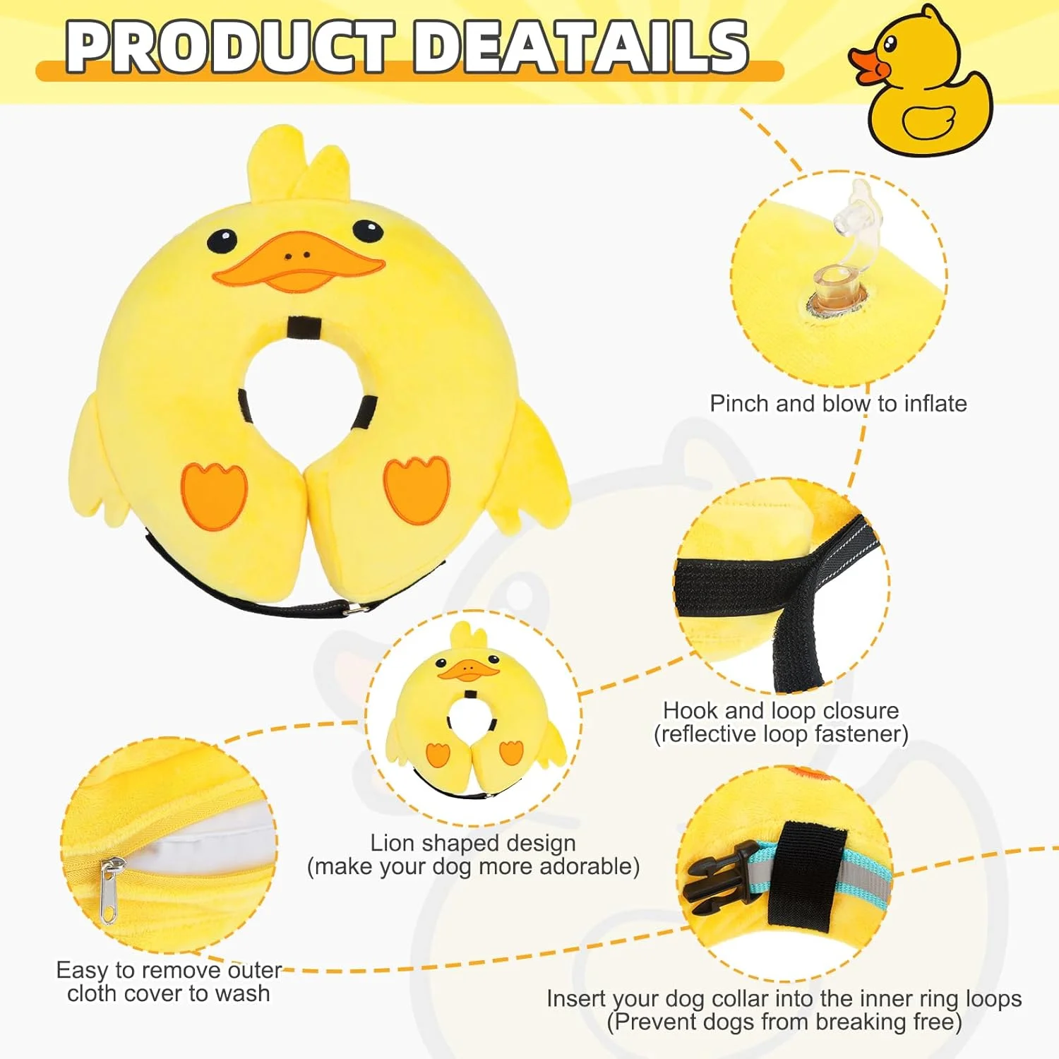 طوق گردنی بادی سگ KOOLTAIL، جایگزین طوق جراحی، طوق نرم بادی گردن سگ برای سگ های بزرگ متوسط​​، طوق ریکاوری دوناتی قابل تنظیم حیوانات خانگی با قابلیت ضد لیسیدن پیشرفته، مانع دید نمی شود، L