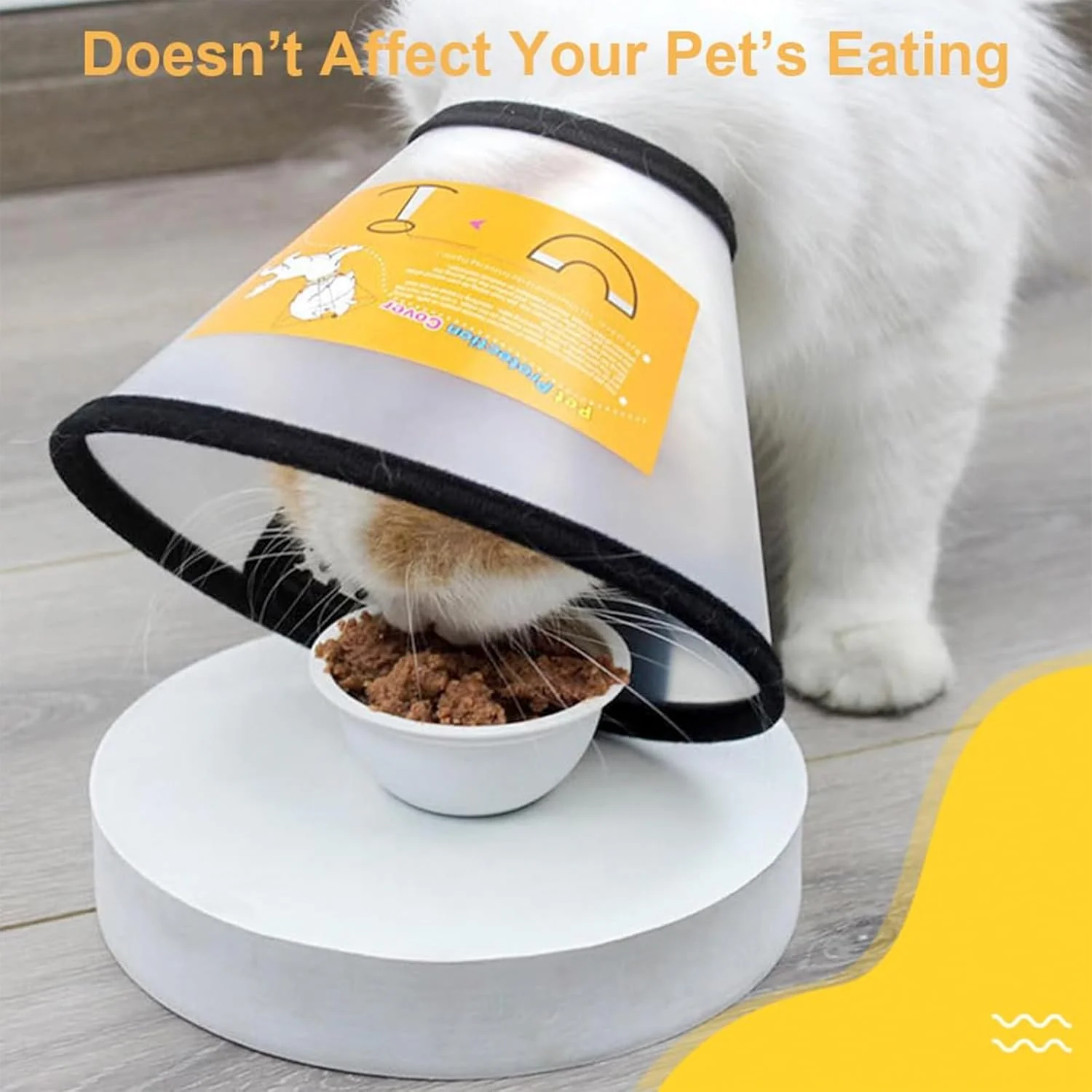 طوق گردنی محافظتی سگ و گربه برای دوران نقاهت بعد از جراحی، طوق نرم سگ و گربه، جلوگیری از لیسیدن، خراشیدن و گاز گرفتن، طوق پلاستیکی شفاف قابل تنظیم