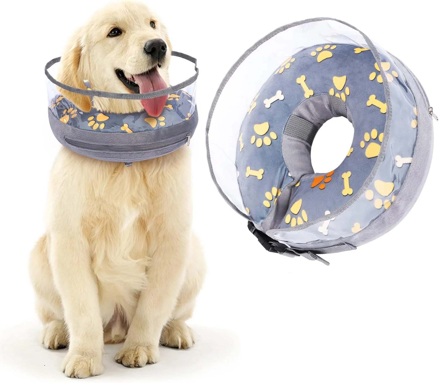 طوق بادی سگ و گربه کاکت، طوق بادی سگ، طوق بادی گربه بعد از جراحی، طوق ریکاوری راحت سگ، طوق بادی گردنی برای سگ (M)