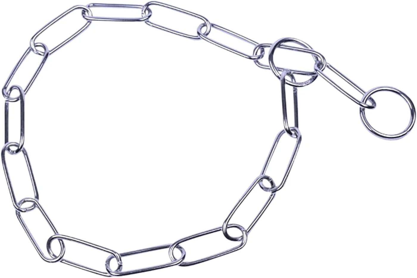 زنجیر اصلاحی بیضی شکل فولادی با روکش کروم جک اند وانیلا، 3 میلی متر در 52 سانتی متر، مقاوم در برابر خوردگی، طراحی ارگونومیک، ایده آل برای آموزش سگ