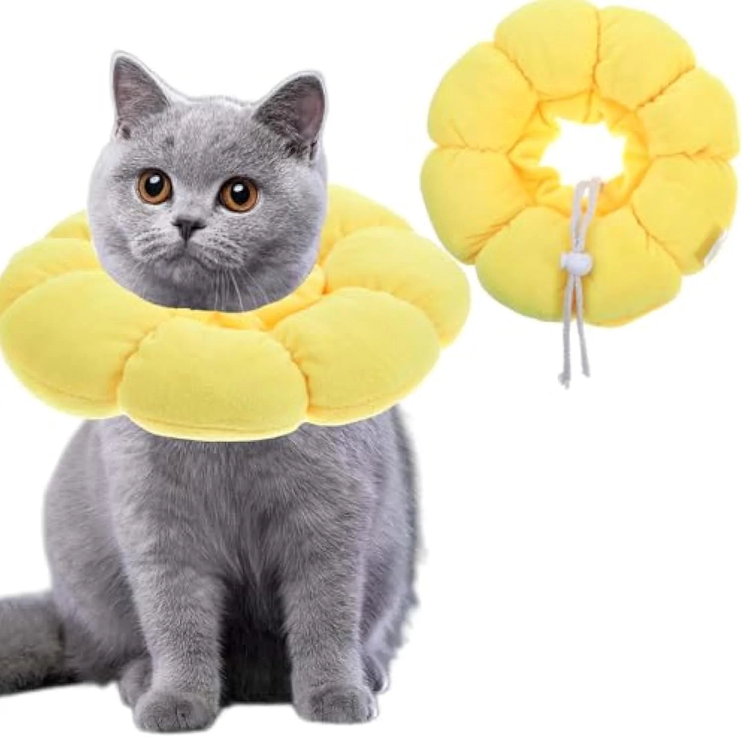 طوق محافظ گردن حیوانات خانگی قابل تنظیم - طوق محافظ التیام زخم با لبه نرم برای حیوانات خانگی/بچه گربه/گربه ها/سگ های کوچک