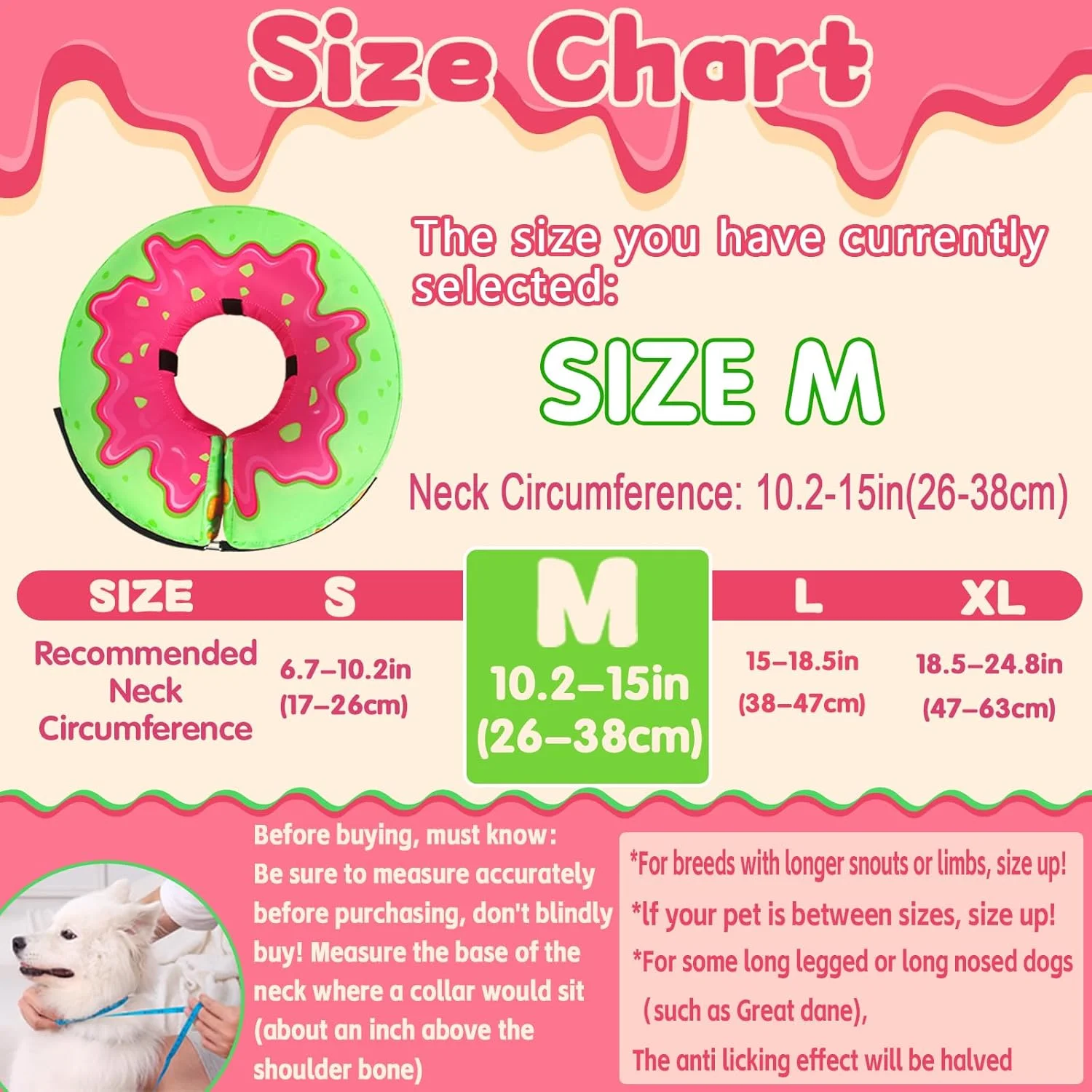 طوق گردنی بادی سگ، جایگزین قیف بعد از جراحی، طوق نرم سر/گردن به شکل دونات برای سگ های نژاد بیگل، داشهوند و سگ های متوسط ​​و غیره، طوق محافظ راحت دید را مسدود نمی کند