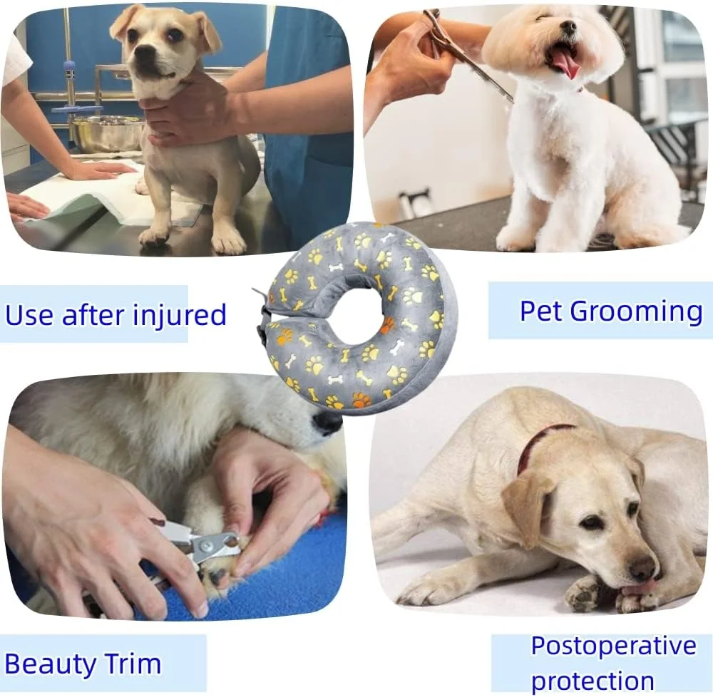 طوق بادی سگ، طوق مخروطی نرم محافظتی برای سگ ها و گربه ها، جلوگیری از لیسیدن و گاز گرفتن، بهبود زخم (L)