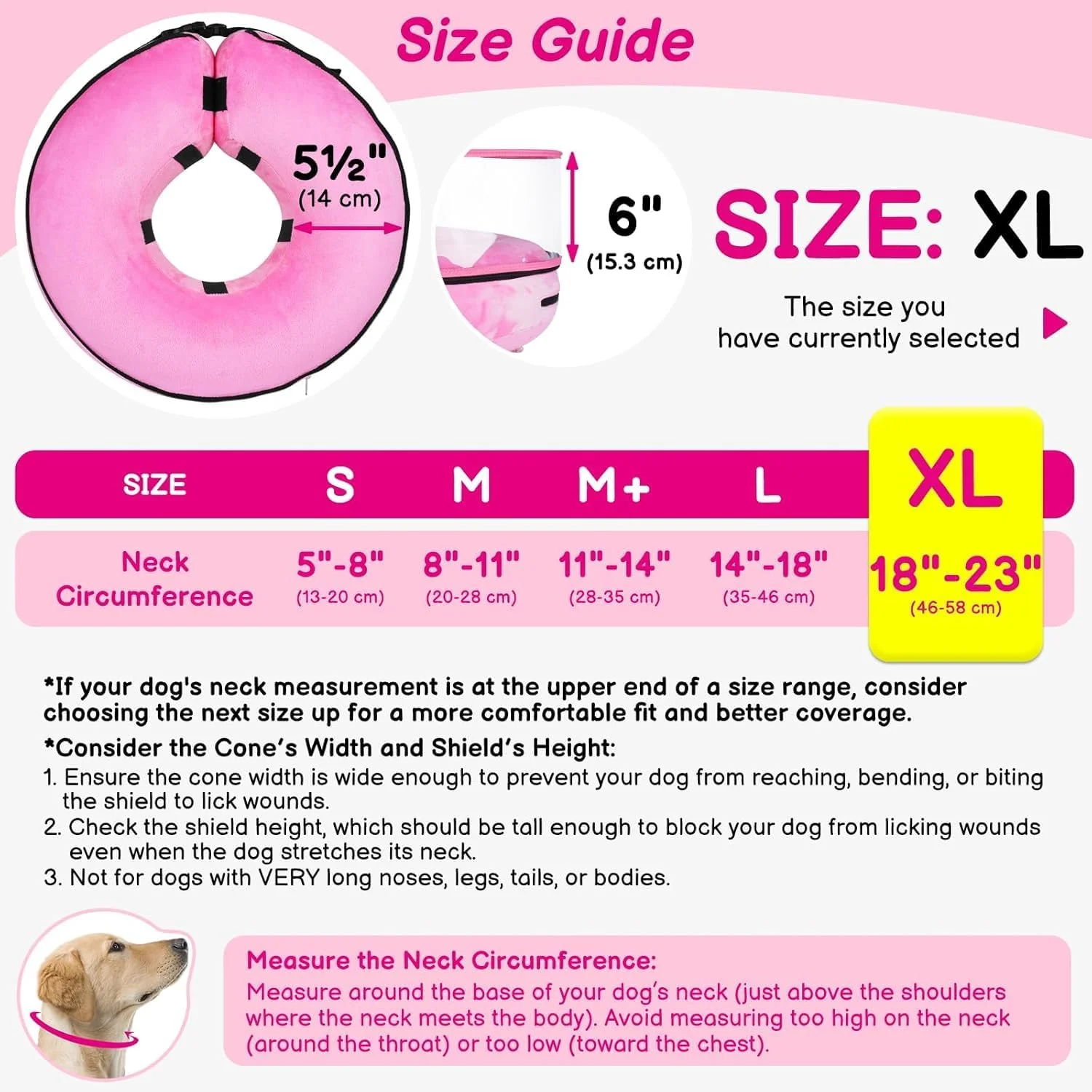 طوق بادی سگ بعد از جراحی، طوق دوناتی 2 در 1 برای جلوگیری از لیسیدن، طوق نرم با پنجره دید قابل جابجایی، طوق بادی قابل تنظیم برای دوران نقاهت، سایز XL