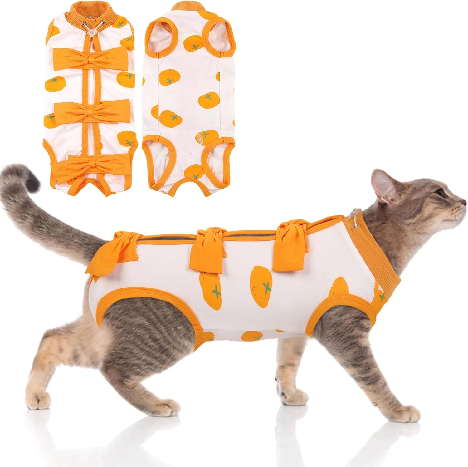 لباس نقاهت جراحی گربه، مناسب برای زخم های شکمی و بیماری های پوستی، پیراهن جراحی نخی و تنفسی جایگزین قلاده الیزابت برای گربه ها و سگ ها، لباس بعد از جراحی ضد لیسیدن زخم