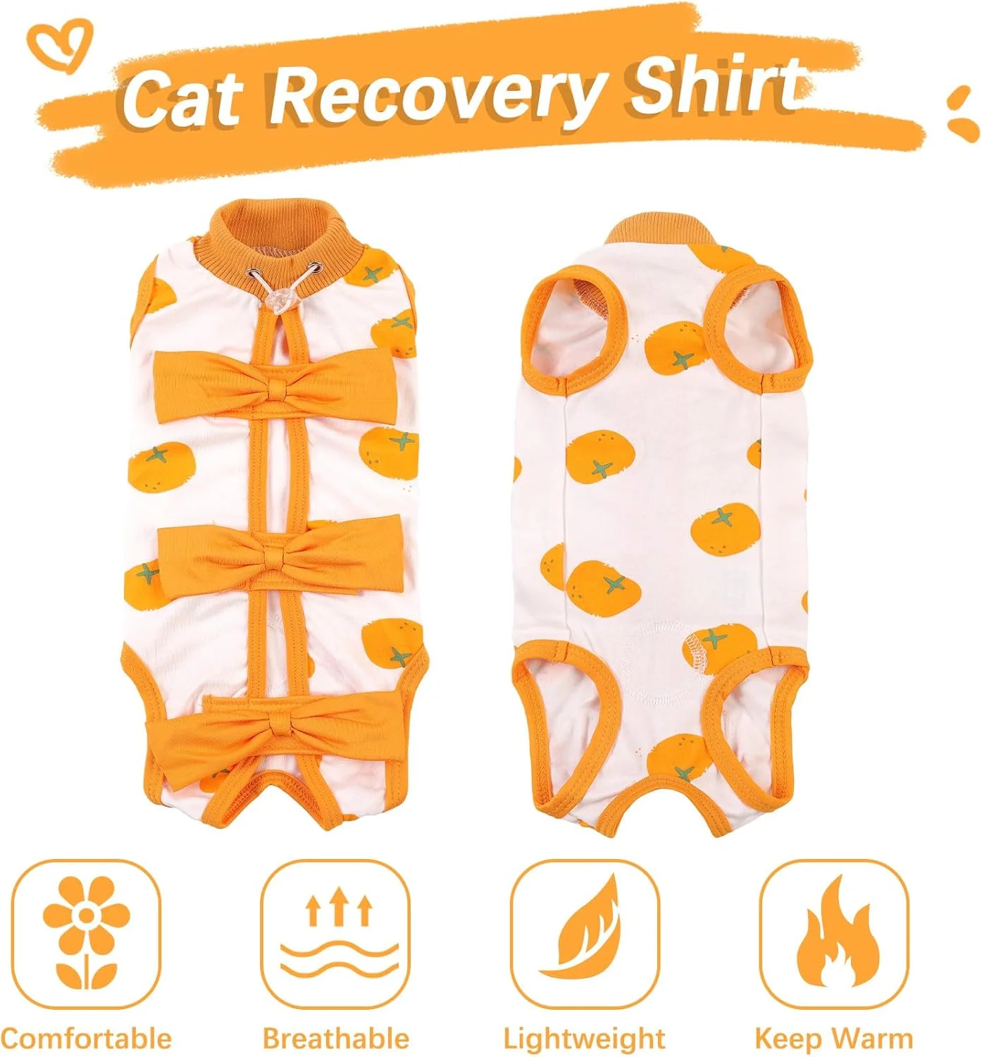لباس نقاهت جراحی گربه، مناسب برای زخم های شکمی و بیماری های پوستی، پیراهن جراحی نخی و تنفسی جایگزین قلاده الیزابت برای گربه ها و سگ ها، لباس بعد از جراحی ضد لیسیدن زخم