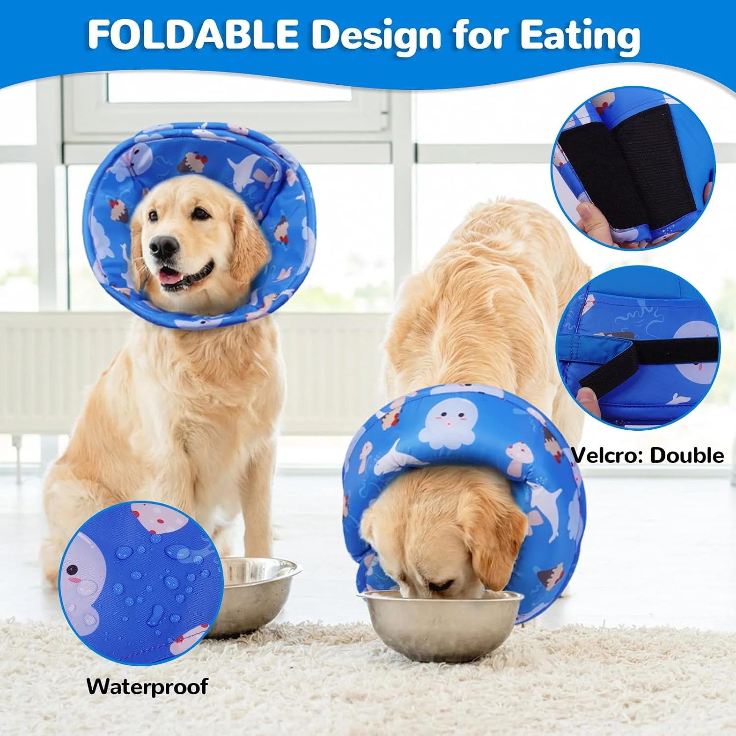 قلاده سگ - قلاده نرم و قابل تنظیم سگ برای محافظت در برابر لیسیدن، ضد آب، محافظت از آسیب ها یا زخم ها، لیسیدن یا خراش (آبی تیره XL) قلاده سگ - قلاده نرم و قابل تنظیم سگ برای محافظت در برابر لیسیدن، ضد آب، محافظت از آسیب ها یا زخم ها، لیسیدن یا خراش (آبی تیره XL)