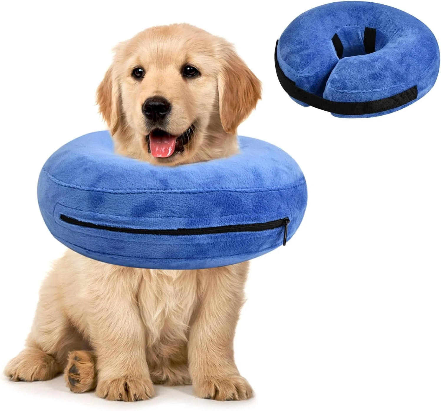 طوق بادی برای حیوانات خانگی، طوق محافظ سگ، طوق بادی حیوانات خانگی، طوق نرم قابل تنظیم و راحت برای سگ ها و گربه ها، دوران نقاهت بعد از جراحی، ضد گاز گرفتن/لیسیدن (L)