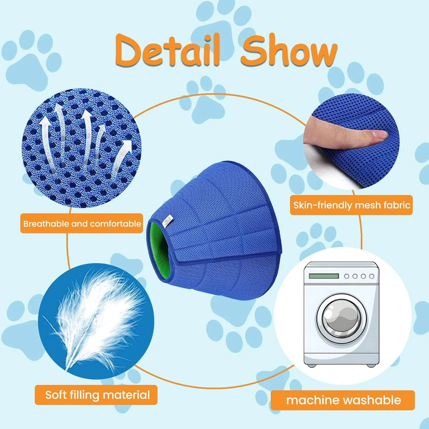 طوق گردنی نرم سگ و گربه برای بعد از جراحی - محافظت قابل تنظیم در برابر لیسیدن و گاز گرفتن، طوق گردنی راحت حیوانات خانگی برای سگ های کوچک/متوسط (آبی، سایز M) طوق گردنی نرم سگ و گربه برای بعد از جراحی - محافظت قابل تنظیم در برابر لیسیدن و گاز گرفتن، طوق گردنی راحت حیوانات خانگی برای سگ های کوچک/متوسط (آبی، سایز M)