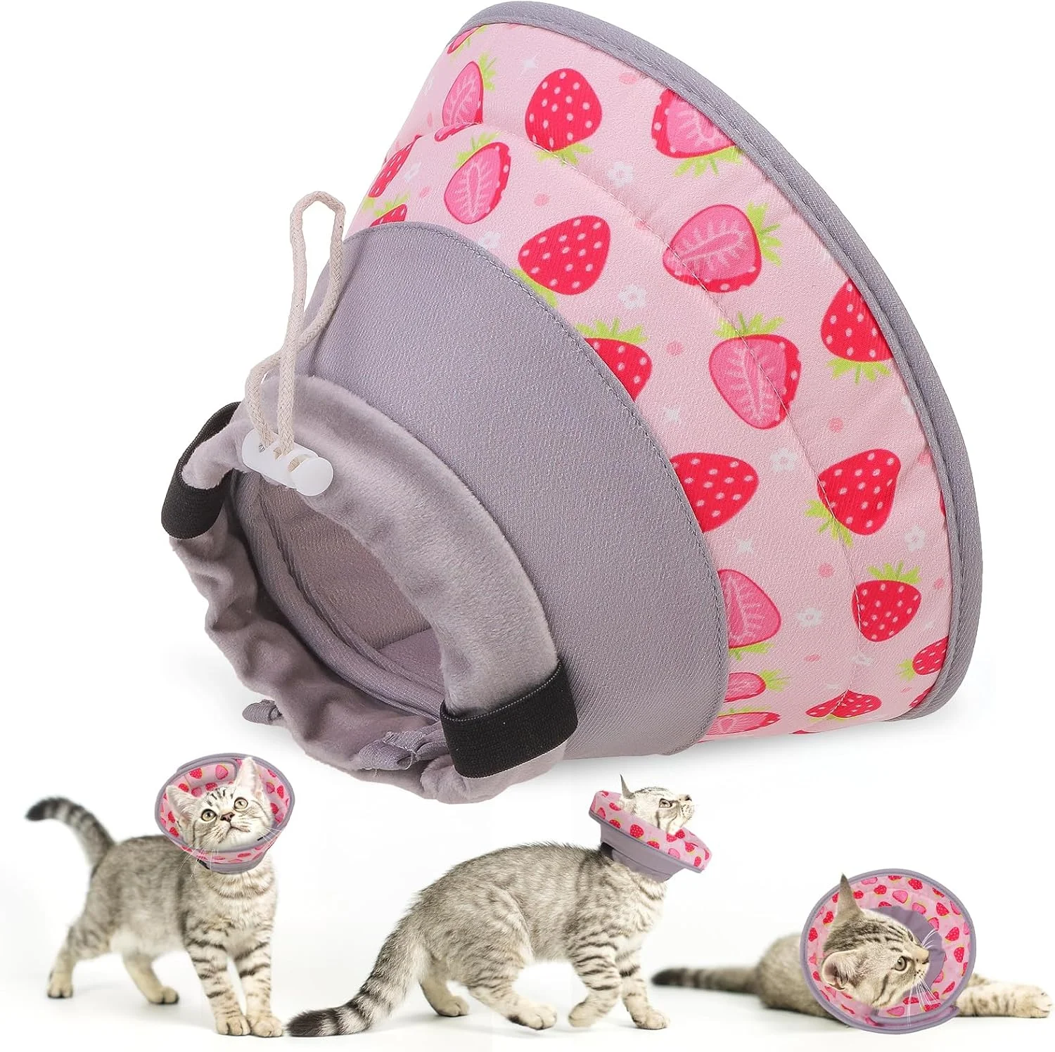 طوق گردنی محافظ گربه EXPAWLORER - طوق نرم و قابل تنظیم برای حیوانات خانگی بعد از جراحی، طوق محافظتی ضد آب الیزابتی، جلوگیری از لیسیدن برای بچه گربه های کوچک و متوسط