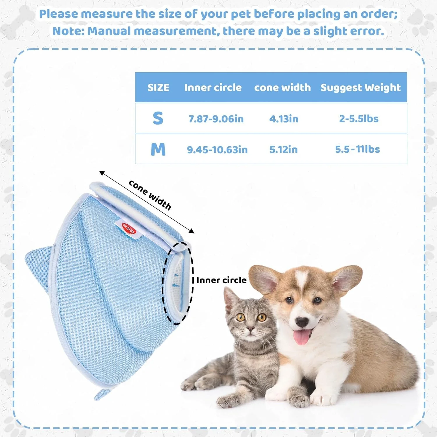 طوق گردنی گربه FRIUSATE نرم و زیبا، طوق گردنی قابل تنظیم برای جلوگیری از لیسیدن، راحت، سبک وزن و تنفس پذیر برای گربه ها، بچه گربه ها و حیوانات خانگی بعد از جراحی