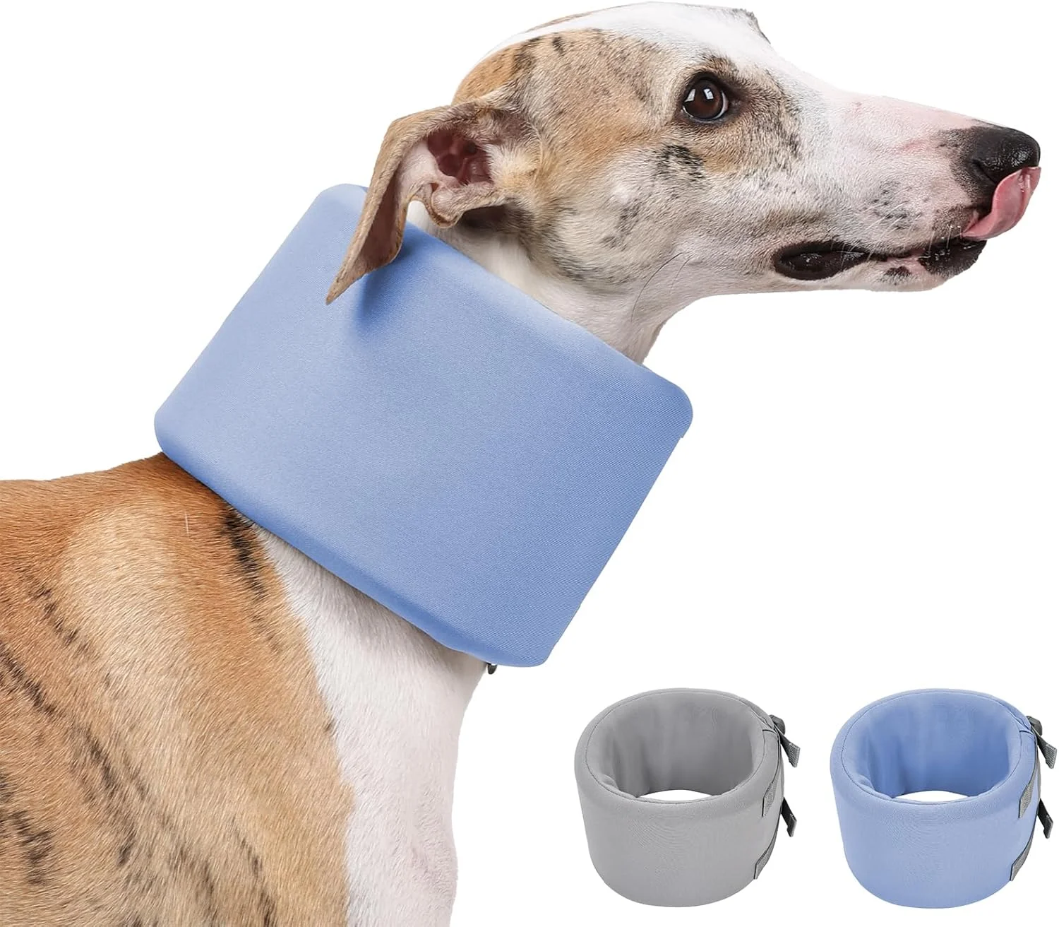 گردنبند محافظ سگ اتیال بعد از جراحی، یقه محافظ تنفسی سگ برای جلوگیری از گاز گرفتن و لیسیدن زخم و بهبود آن، جایگزین قلاده الیزابت و مخروطی برای سگ های کوچک، متوسط و بزرگ (آبی، سایز S)