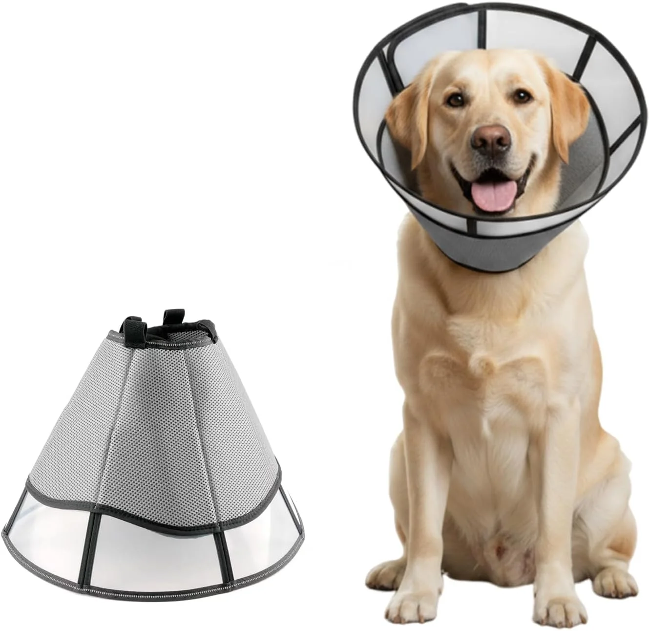 طوق سگ، طوق های نرم سگ بعد از جراحی، قلاده های ریکاوری برای سگ ها، طوق برای جلوگیری از لیسیدن، قلاده ریکاوری گردنی قابل تنظیم برای حیوانات خانگی (خاکستری، XL، 40-53 سانتی متر) طوق سگ، طوق های نرم سگ بعد از جراحی، قلاده های ریکاوری برای سگ ها، طوق برای جلوگیری از لیسیدن، قلاده ریکاوری گردنی قابل تنظیم برای حیوانات خانگی (خاکستری، XL، 40-53 سانتی متر)