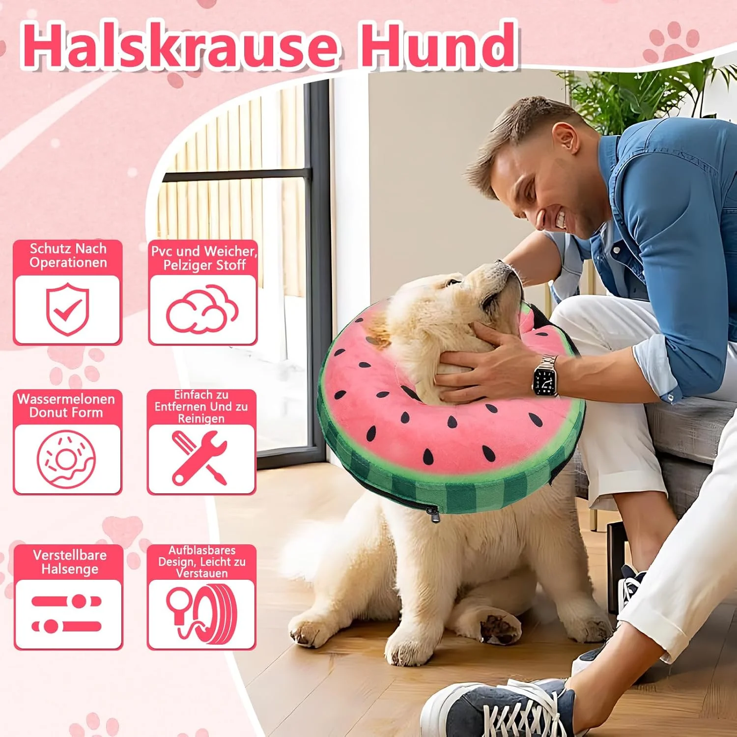 قلاده بادی سگ، محافظ ضد نشت، قلاده محافظ قابل تنظیم، قلاده بادی سگ با سگک قابل تنظیم برای بهبودی پس از جراحی یا زخم قلاده بادی سگ، محافظ ضد نشت، قلاده محافظ قابل تنظیم، قلاده بادی سگ با سگک قابل تنظیم برای بهبودی پس از جراحی یا زخم