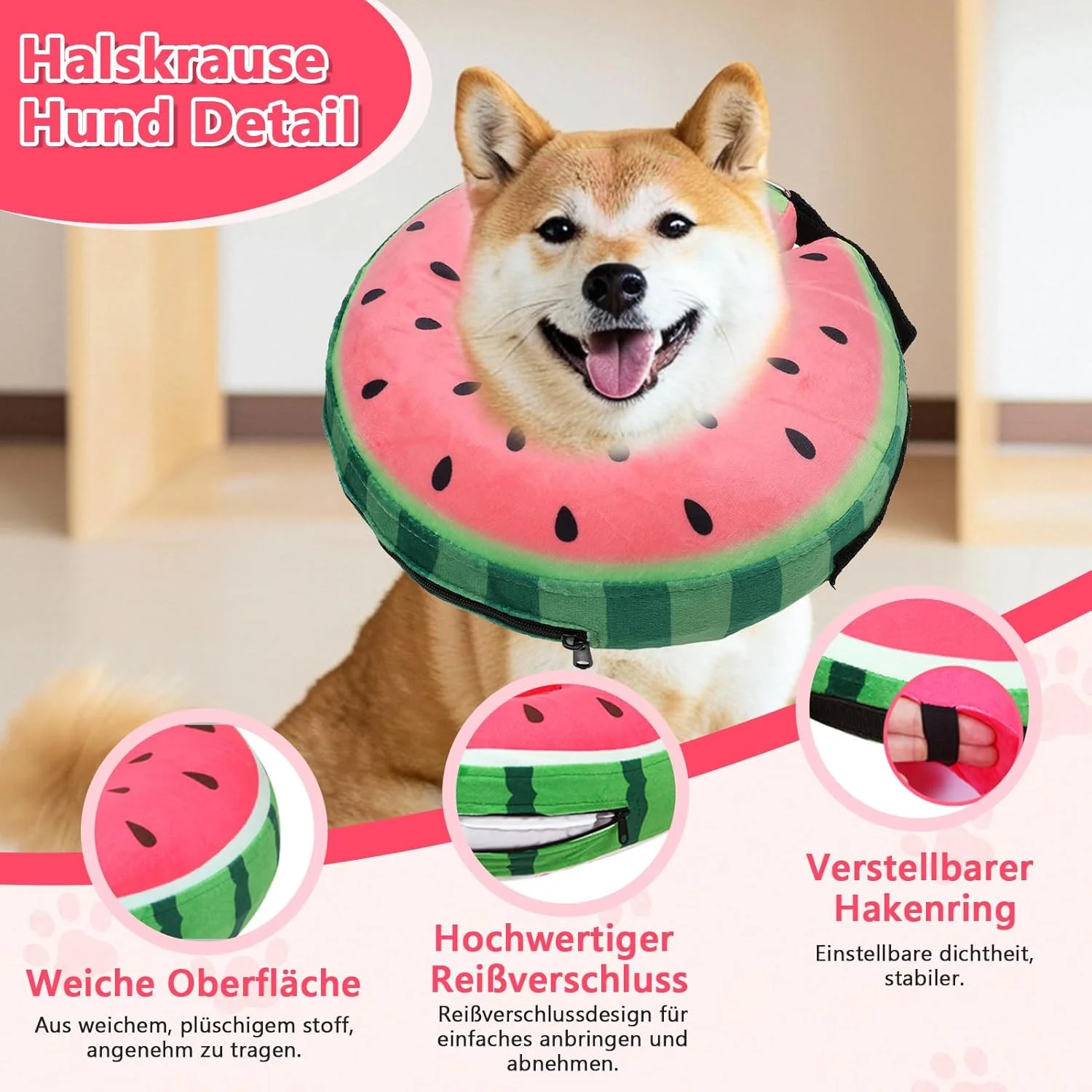 قلاده بادی سگ، محافظ ضد نشت، قلاده محافظ قابل تنظیم، قلاده بادی سگ با سگک قابل تنظیم برای بهبودی پس از جراحی یا زخم قلاده بادی سگ، محافظ ضد نشت، قلاده محافظ قابل تنظیم، قلاده بادی سگ با سگک قابل تنظیم برای بهبودی پس از جراحی یا زخم