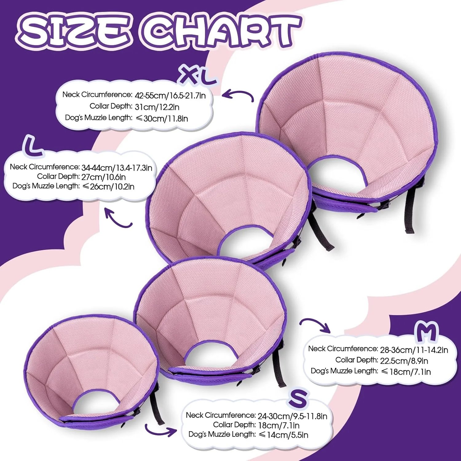 طوق محافظ سگ، طوق نرم برای سگ های متوسط بعد از جراحی، طوق الیزابتی قابل تنظیم برای جلوگیری از لیسیدن زخم ها و گاز گرفتن بخیه ها، طوق ریکاوری حرفه ای حیوانات خانگی
