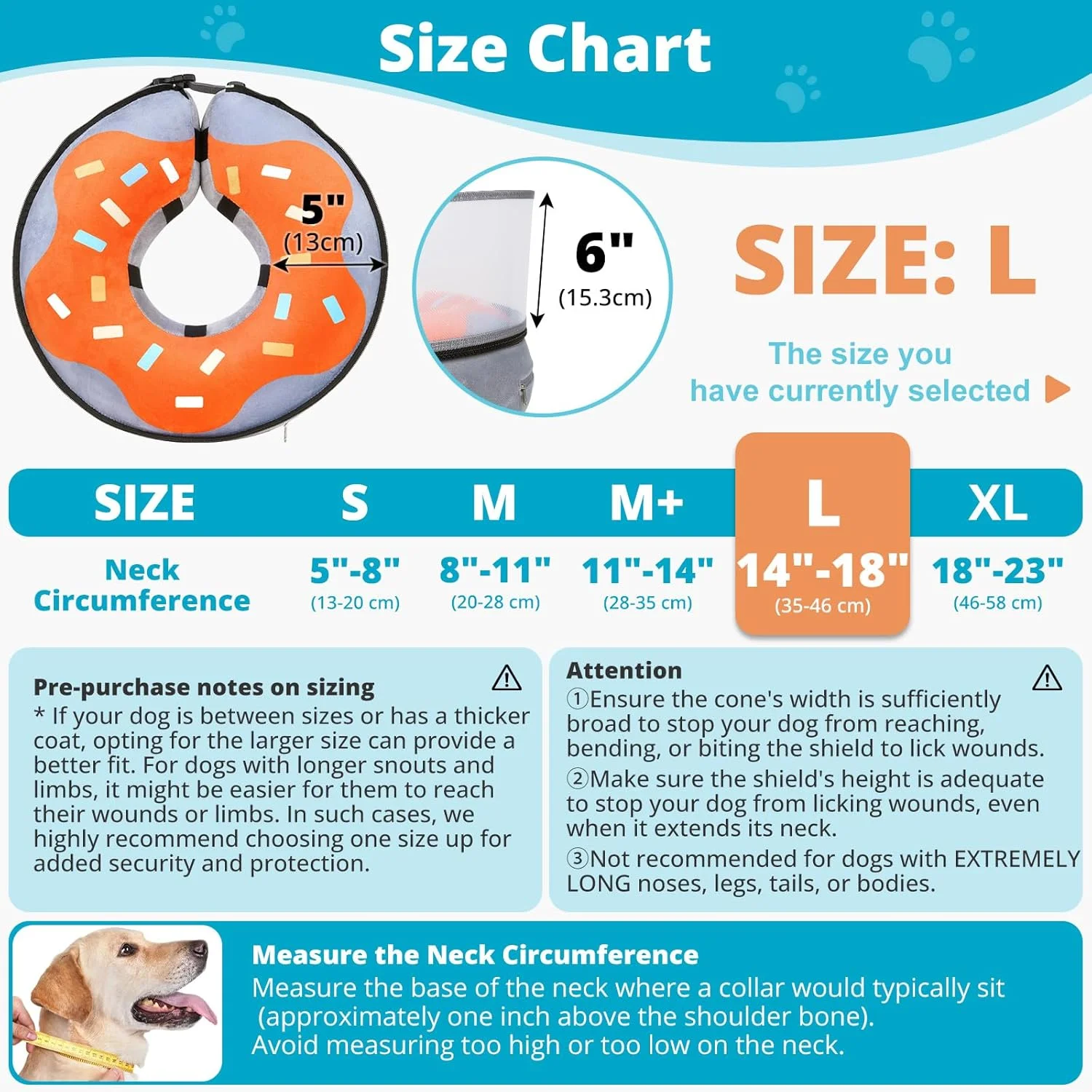 طوق بادی سگ با محافظ شفاف، یقه محافظتی دوناتی سگ بعد از جراحی برای جلوگیری از لیسیدن، طوق دوناتی نرم برای حیوانات خانگی بزرگ، یقه ریکاوری قابل تنظیم با دید سگک