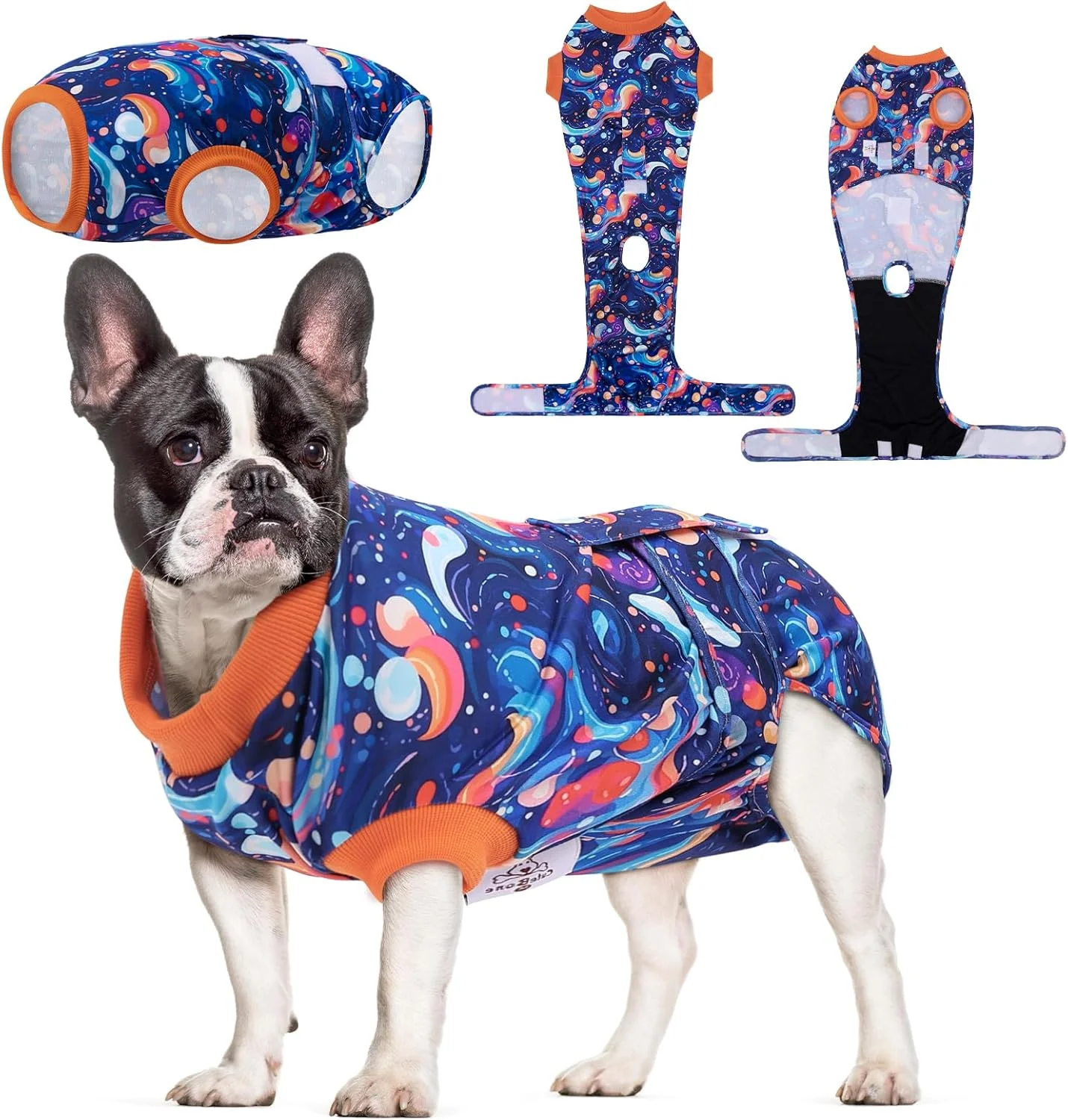 لباس جراحی سگ CuteBone، لباس یکسره جراحی گربه، لباس بدن سگ برای جلوگیری از لیسیدن زخم مدل SSF09XS