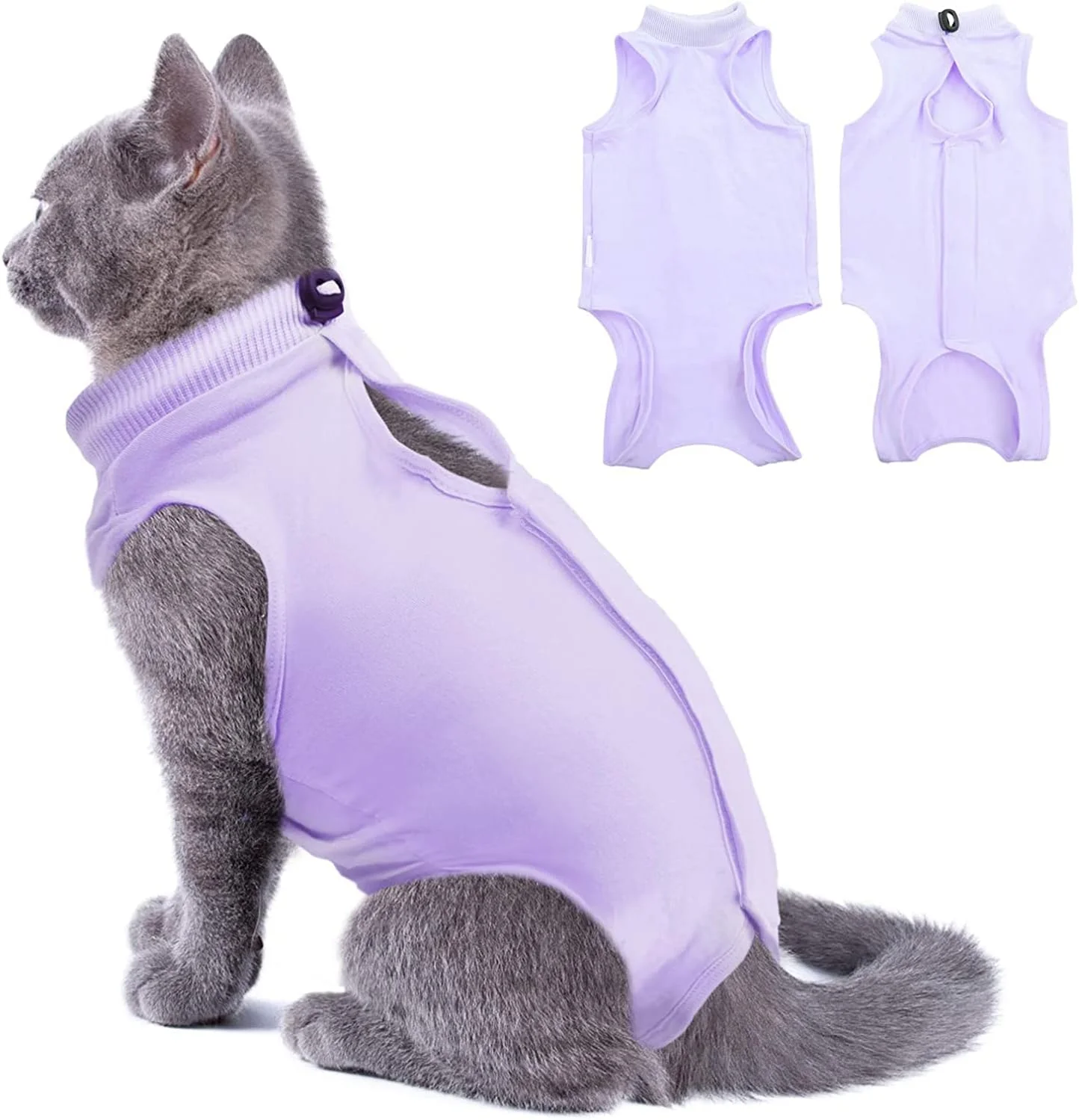 لباس نقاهت گربه برای زخم های شکمی یا بیماری های پوستی، لباس نقاهت جراحی حرفه ای و تنفسی، لباس بعد از جراحی ضد لیسیدن زخم ها، جایگزین E-collar برای گربه ها و سگ ها (M-بنفش) لباس نقاهت گربه برای زخم های شکمی یا بیماری های پوستی، لباس نقاهت جراحی حرفه ای و تنفسی، لباس بعد از جراحی ضد لیسیدن زخم ها، جایگزین E-collar برای گربه ها و سگ ها (M-بنفش)