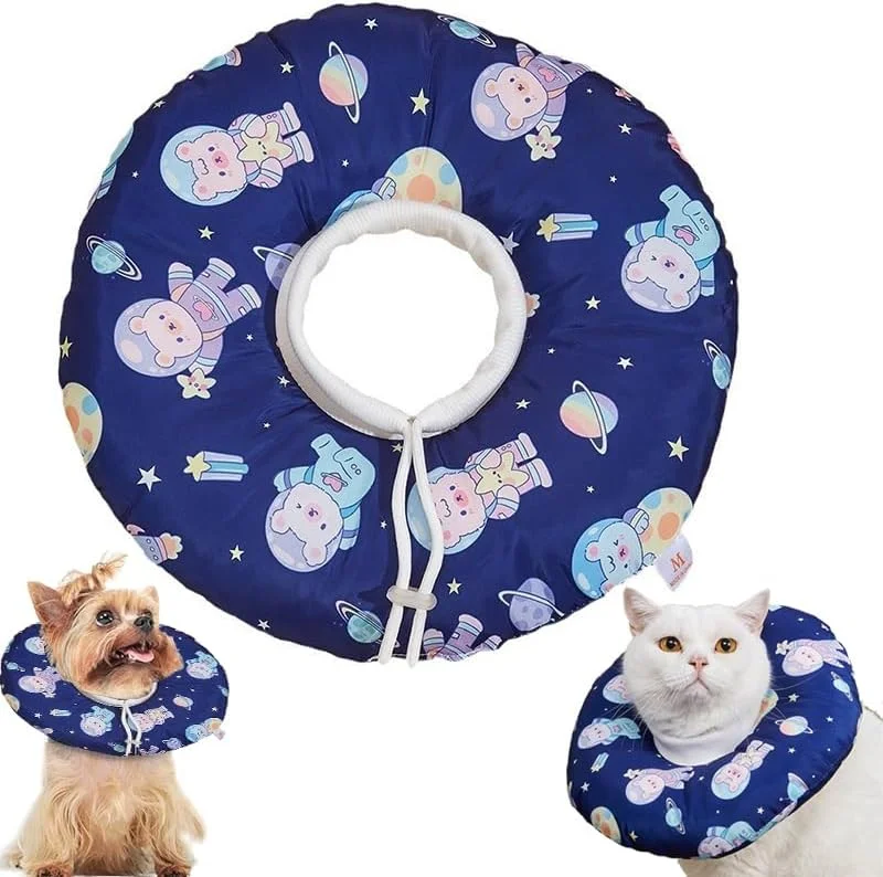 طوق گردنی نرم و محافظ گربه، قابل تنظیم برای جلوگیری از لیسیدن بعد از جراحی، طوق الیزابتی سبک و راحت برای گربه، بچه گربه و سگ های کوچک، جلوگیری از لیسیدن زخم ها، عدم محدودیت دید
