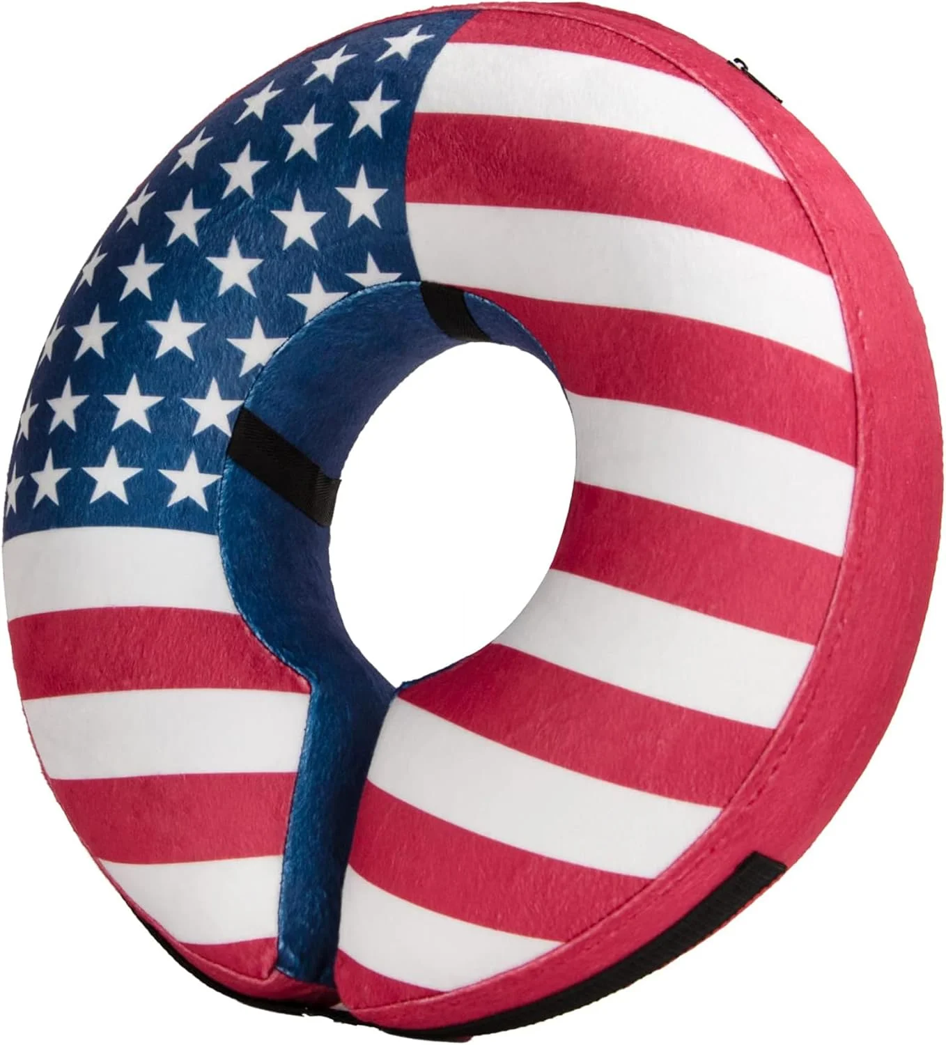 طوق محافظ بادی بنکمیت برای سگ ها و گربه ها - طوق نرم التیام حیوانات خانگی که مانع دید نمی شود (متوسط، طرح پرچم)