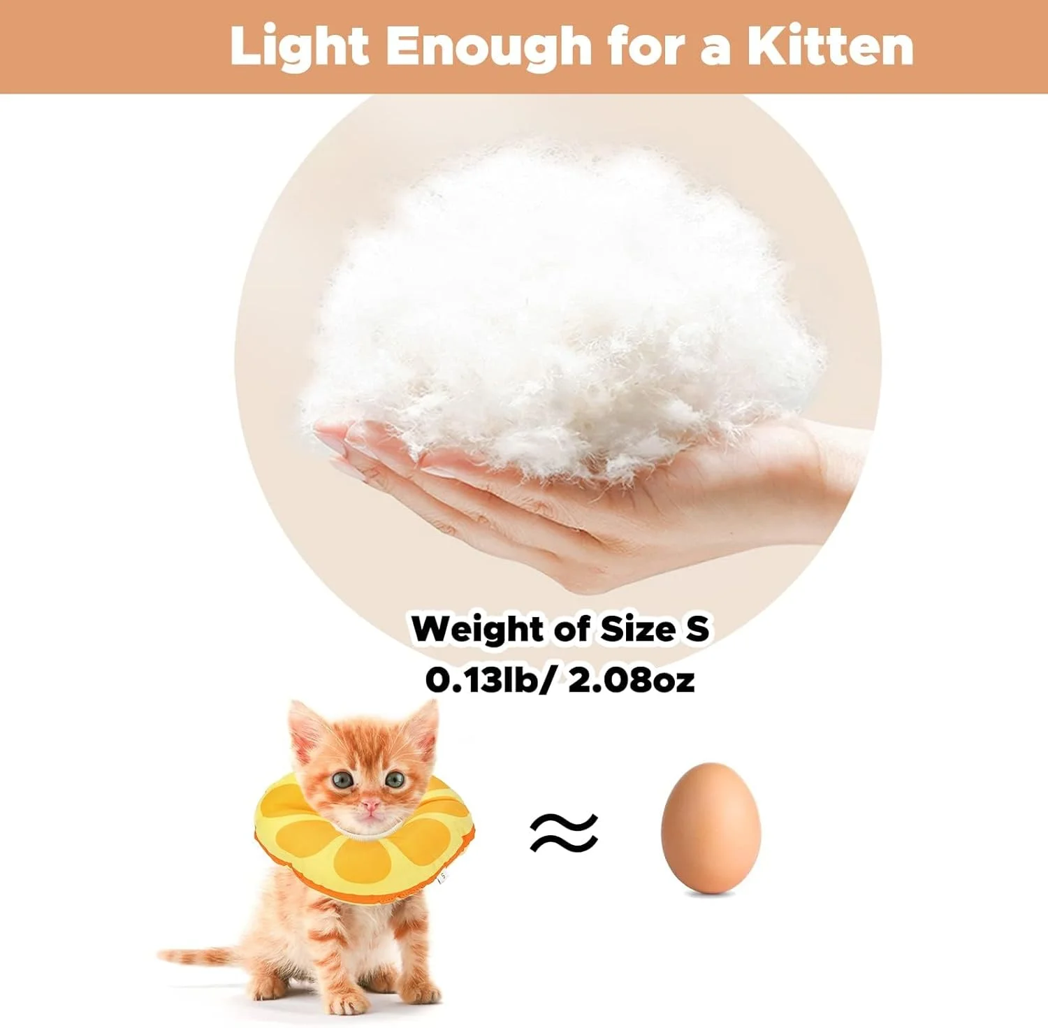 طوق گردنی التیام زخم سگ و گربه آزونی، مخروطی گردنی بعد از جراحی، طوقی قابل تنظیم برای حیوانات خانگی، طوق الیزابتی محافظ التیام زخم بعد از جراحی برای بچه گربه های 0 تا 6 ماهه