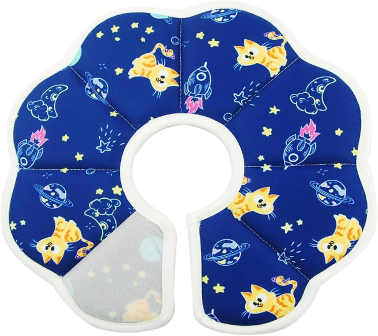 طوق گردنی التیام زخم گربه بامی، ضد آب، قیف حیوانات خانگی، جلوگیری از لیسیدن بعد از جراحی، طوق الیزابتی بچه گربه برای گربه ها و سگ های کوچک (آبی، سایز S (دور گردن 14-18 سانتی متر))