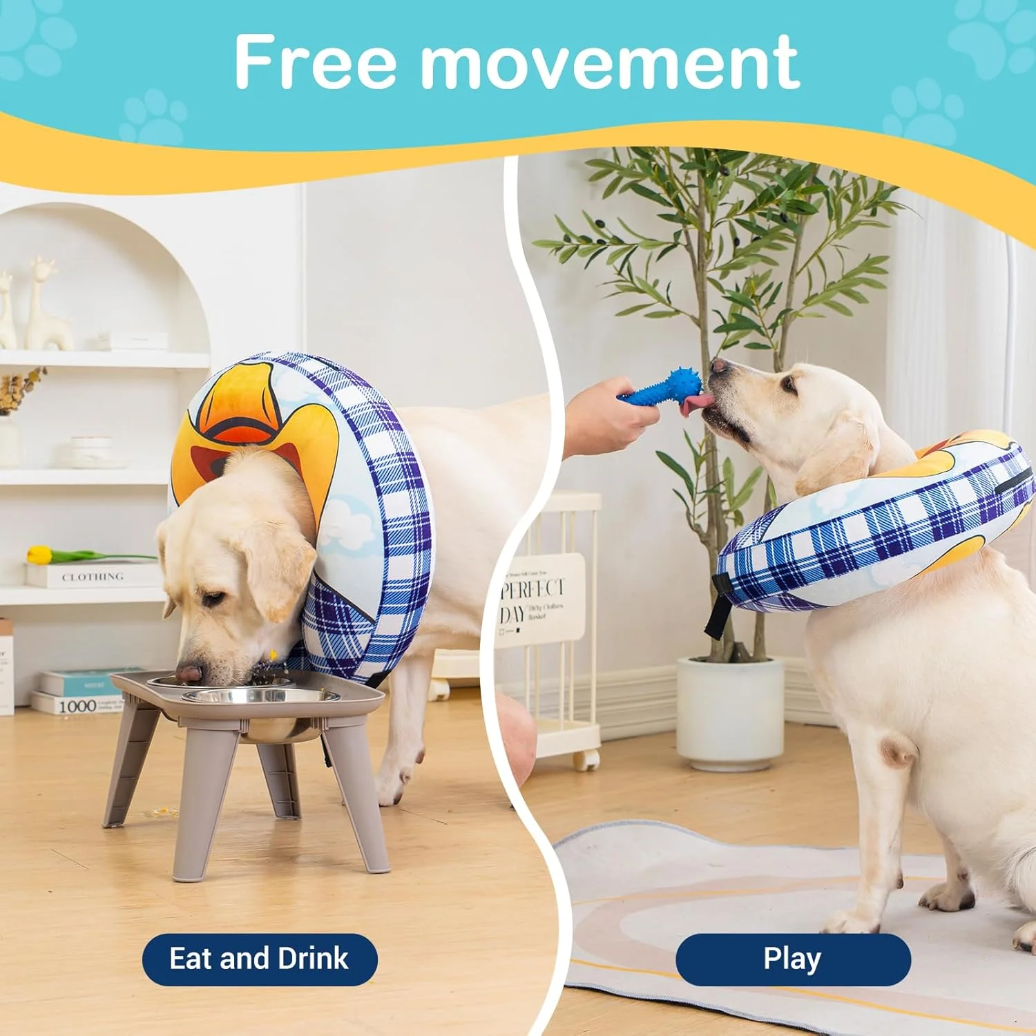 طوق گردنی بادی سگ Avont، طوق دونات نرم برای جلوگیری از لیسیدن زخم، جایگزین طوق الیزابت برای سگ های کوچک، متوسط و بزرگ - کابوی (M+)