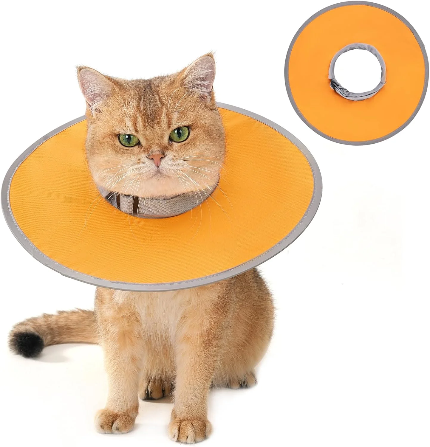 طوق محافظ گربه آونت، طوق سبک و نرم برای بعد از جراحی، جایگزین راحت برای طوق های الیزابتی برای گربه های کوچک، متوسط و بزرگ - نارنجی (M) طوق محافظ گربه آونت، طوق سبک و نرم برای بعد از جراحی، جایگزین راحت برای طوق های الیزابتی برای گربه های کوچک، متوسط و بزرگ - نارنجی (M)