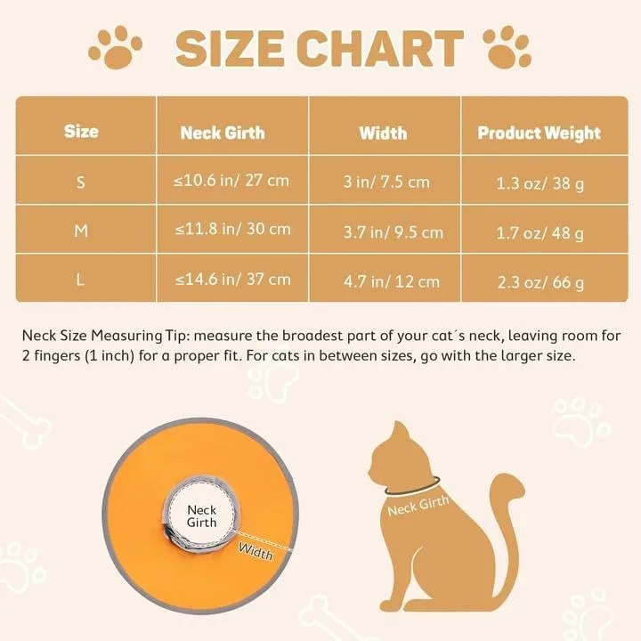طوق محافظ گربه آونت، طوق سبک و نرم برای بعد از جراحی، جایگزین راحت برای طوق های الیزابتی برای گربه های کوچک، متوسط و بزرگ - نارنجی (M)