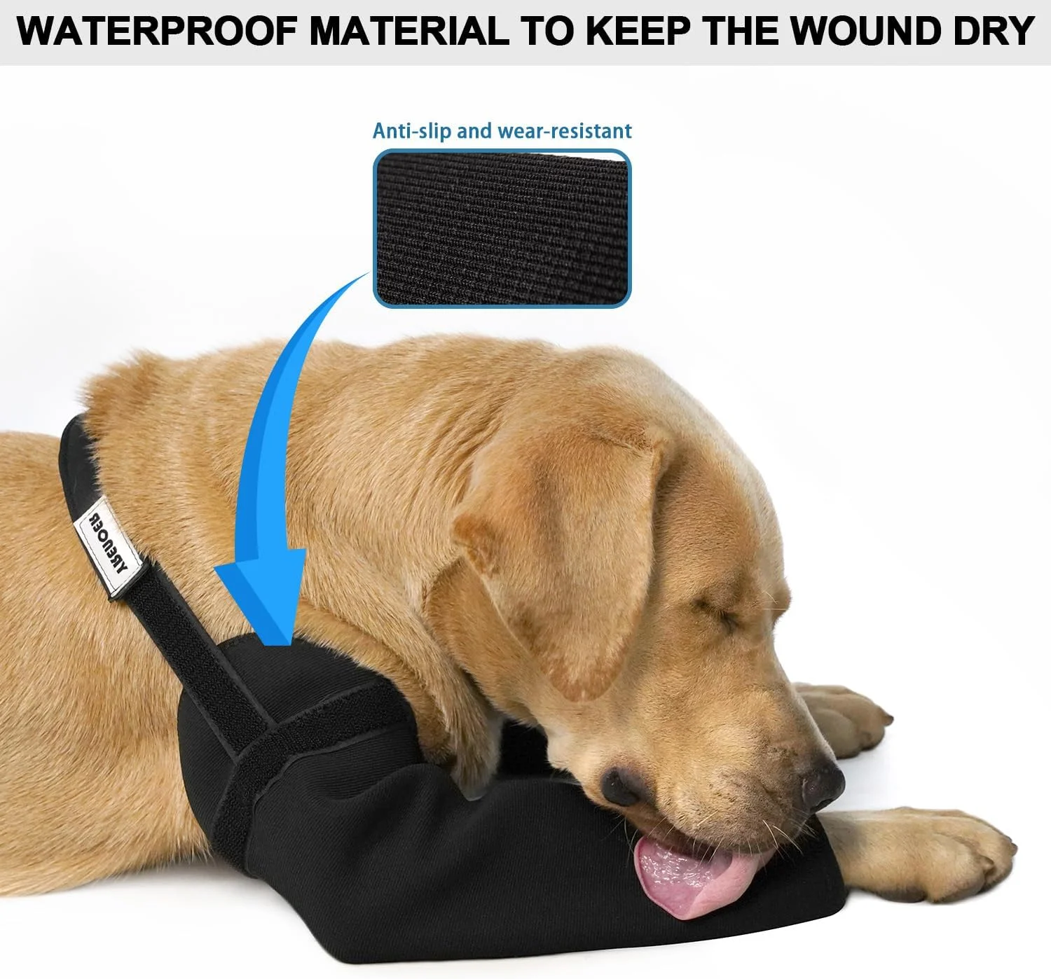 آستین ریکاوری سگ - جایگزین طوق الیزابت، ضخامت 2.5 میلی متر، ضد آب، مقاوم در برابر سایش، قابل شستشو، جلوگیری از لیسیدن و گاز گرفتن، زخم ها را خشک نگه می دارد و امکان استفاده 24 ساعته را فراهم می کند (مشکی، 3XL)