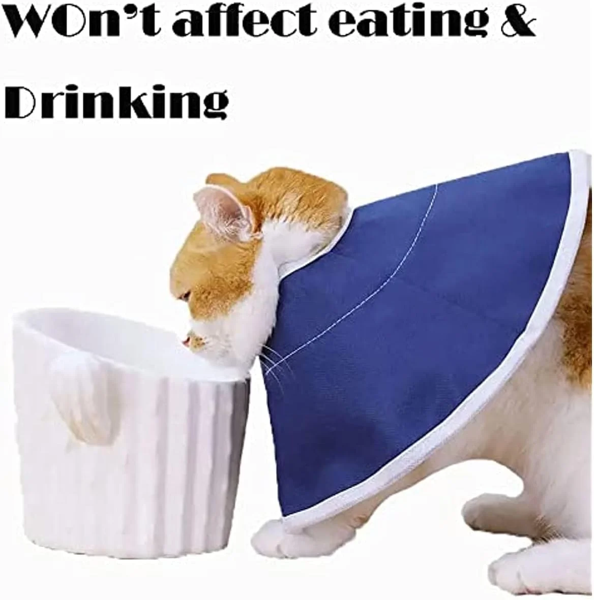 مخروطی گردن گربه برای سر، مخروطی حیوانات خانگی سگ کوچک، پارچه های غیر بافته ضد آب، حلقه گردن ضد گاز گرفتن و ضد چنگ زدن، سگ ها گربه ها، پوشش محافظ سگ و گربه، یقه پزشکی حیوانات خانگی، مخروطی هوشمند (2 عدد)