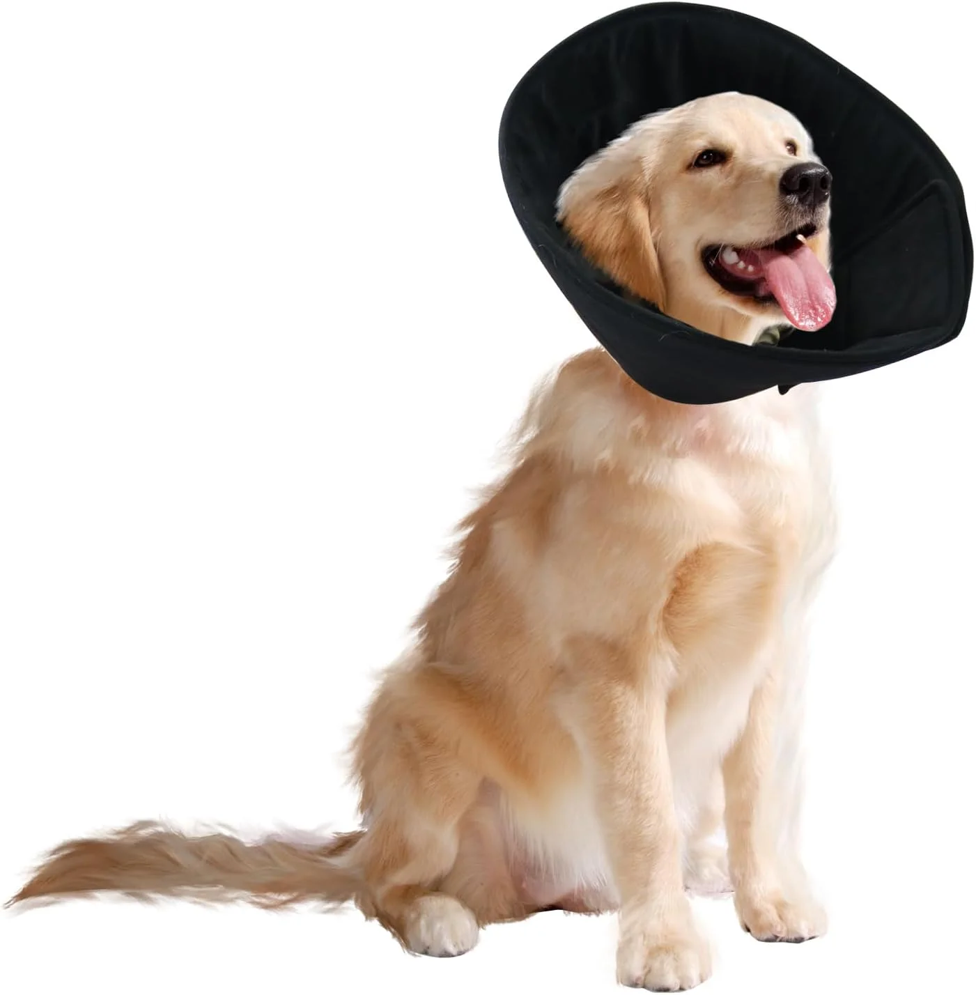 طوق گردنی محافظ سگ و گربه قابل تنظیم، طوق نرم التیام گربه، طوق محافظ سگ برای گربه ها، توله سگ و سگ ها، مشکی، بزرگ طوق گردنی محافظ سگ و گربه قابل تنظیم، طوق نرم التیام گربه، طوق محافظ سگ برای گربه ها، توله سگ و سگ ها، مشکی، بزرگ