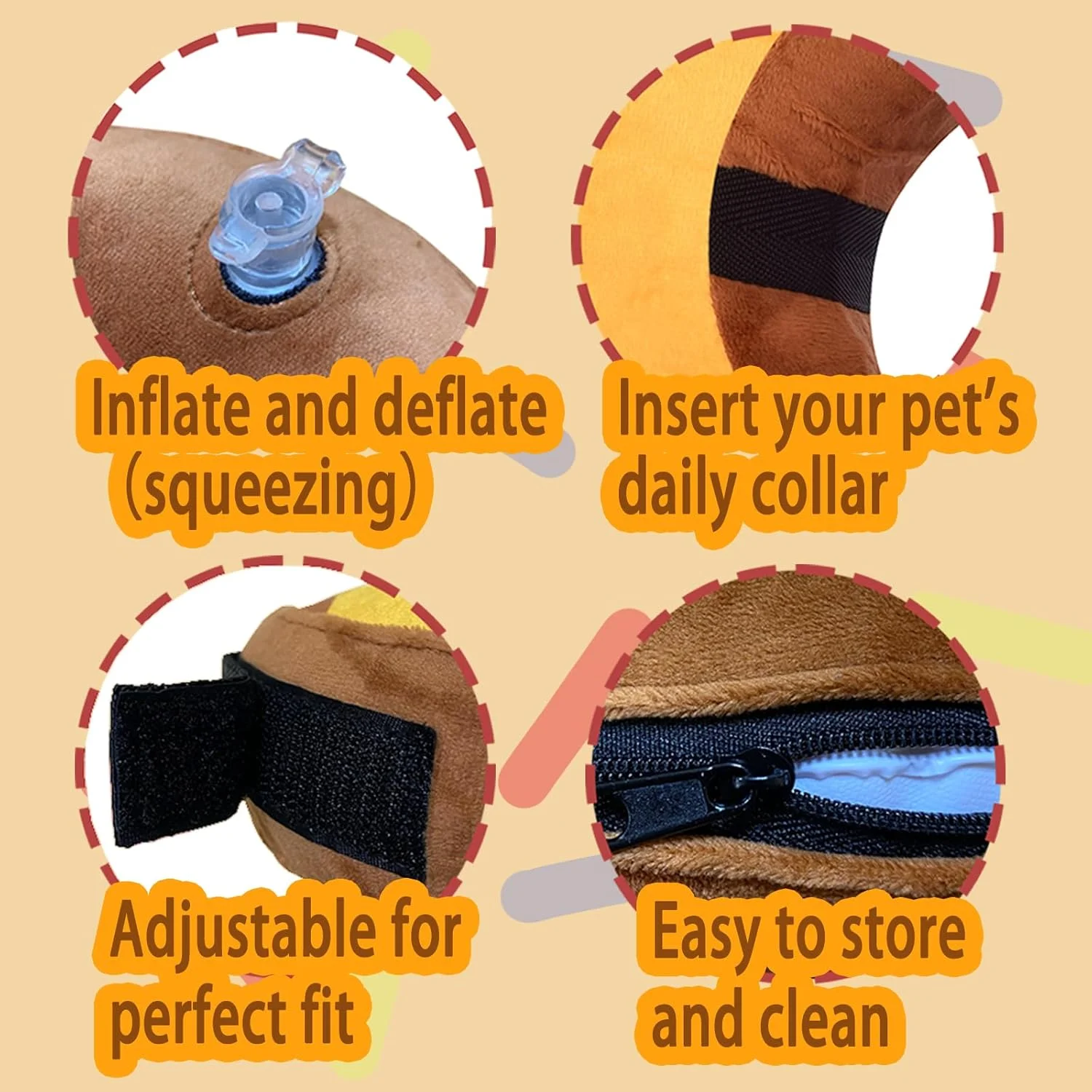طوق گردنی نرم سگ برای سگ ها و گربه های کوچک، متوسط و بزرگ بعد از جراحی، طوق بادی دوناتی گردن سگ، طوق بادی قیفی گربه، طوق E برای بهبود سگ، جایگزین قیف سگ (دونات زرد - XL) طوق گردنی نرم سگ برای سگ ها و گربه های کوچک، متوسط و بزرگ بعد از جراحی، طوق بادی دوناتی گردن سگ، طوق بادی قیفی گربه، طوق E برای بهبود سگ، جایگزین قیف سگ (دونات زرد - XL)