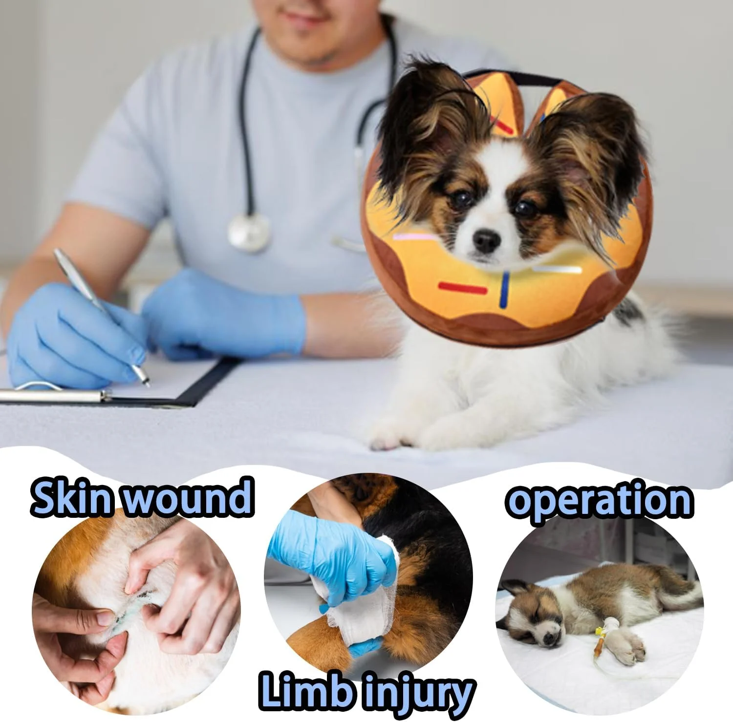 طوق گردنی نرم سگ برای سگ ها و گربه های کوچک، متوسط و بزرگ بعد از جراحی، طوق بادی دوناتی گردن سگ، طوق بادی قیفی گربه، طوق E برای بهبود سگ، جایگزین قیف سگ (دونات زرد - XL) طوق گردنی نرم سگ برای سگ ها و گربه های کوچک، متوسط و بزرگ بعد از جراحی، طوق بادی دوناتی گردن سگ، طوق بادی قیفی گربه، طوق E برای بهبود سگ، جایگزین قیف سگ (دونات زرد - XL)