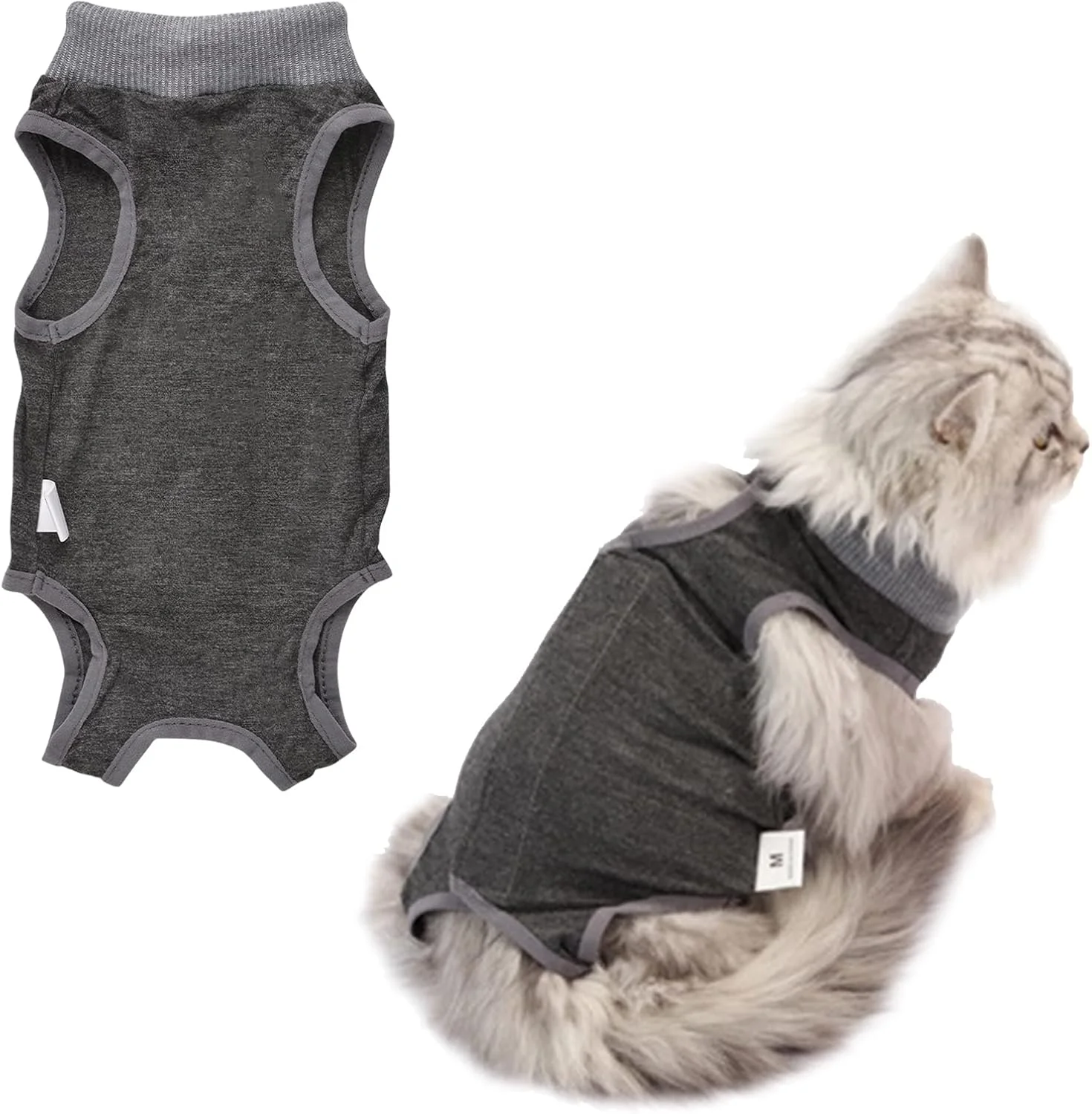 لباس نقاهت جراحی گربه، جایگزین قیف گردنی، پیراهن جراحی حیوانات خانگی برای جلوگیری از لیسیدن، بیماری های پوستی، زخم های شکمی، لباس گربه برای حیوانات خانگی سگ ها، سایز M