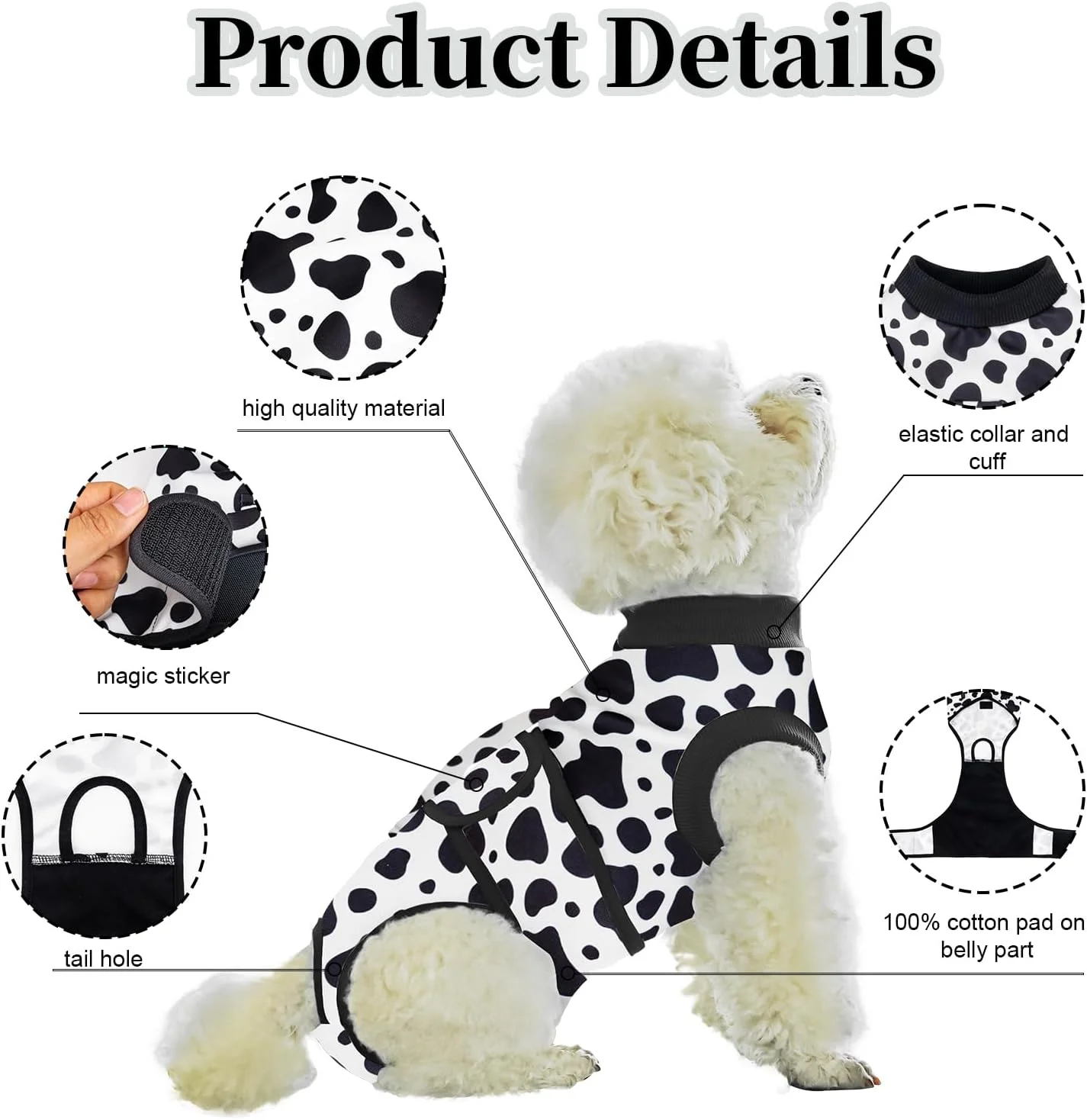 لباس نقاهت جراحی سگ، لباس سرهمی سگ نر و ماده برای عقیم سازی، جایگزین قلاده الیزابت و مخروط، لباس سرهمی تنفسی ضد لیسیدن برای سگ های کوچک، متوسط و بزرگ، بزرگ