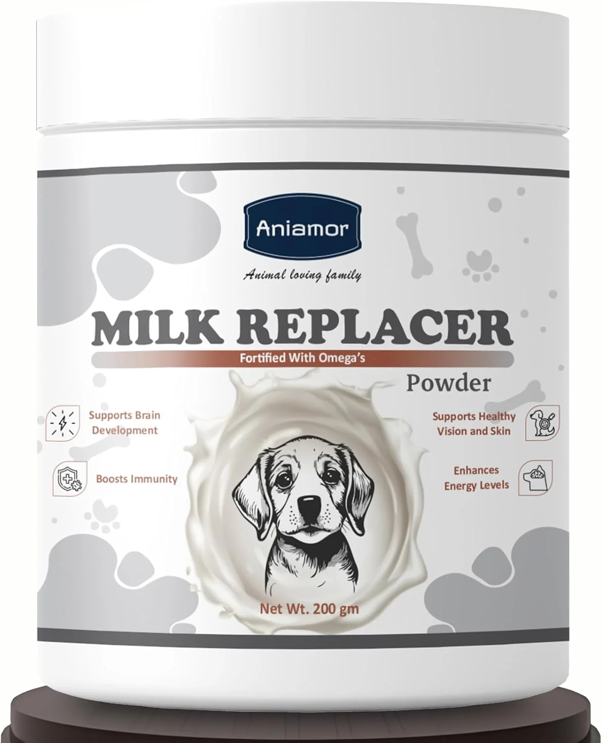 جایگزین شیر آنیامور همراه با امگا برای سگ ها | پوست و مو | مکمل حیوانات خانگی | تمام مراحل زندگی | شیشه 200 گرمی