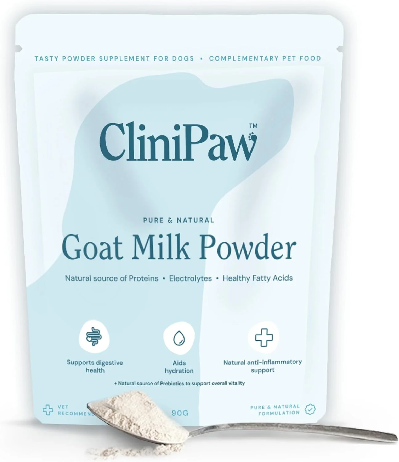 پودر شیر بز برای سگ ها - پشتیبانی از هضم، آبرسانی، استخوان ها، ایمنی و سلامت پوست - لاکتوز کم، بدون مواد افزودنی، تا 180 وعده