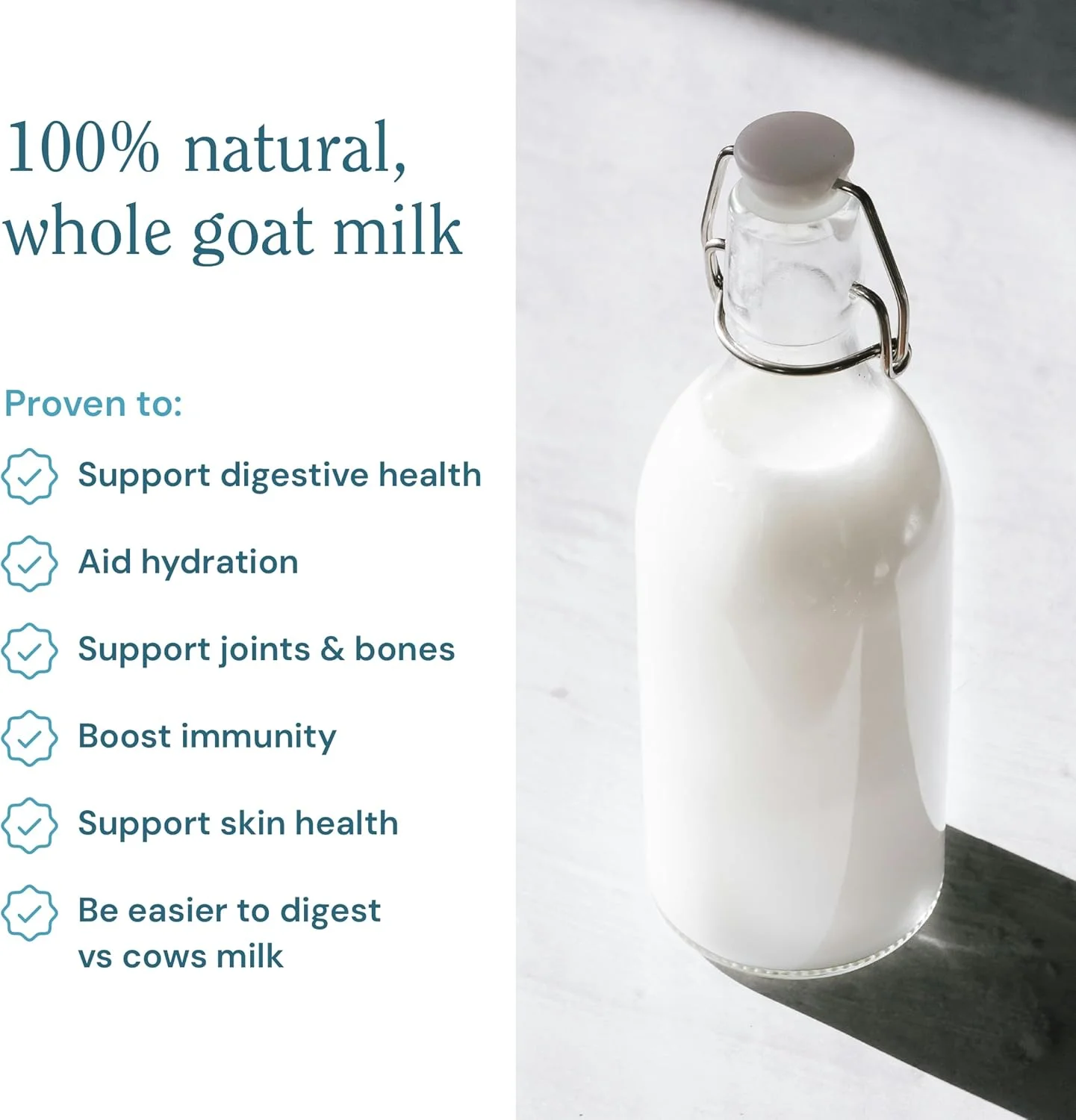 پودر شیر بز برای سگ ها - پشتیبانی از هضم، آبرسانی، استخوان ها، ایمنی و سلامت پوست - لاکتوز کم، بدون مواد افزودنی، تا 180 وعده