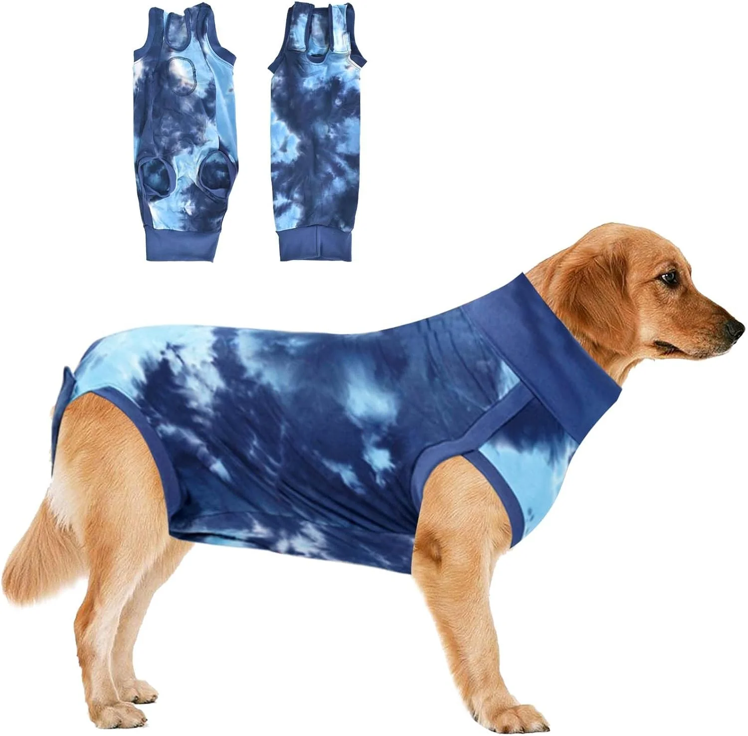 لباس نقاهت سگ، محافظ زخم برای توله سگ ها، لباس بدن سگ بعد از عمل جراحی، بعد از عمل جراحی، جایگزین قلاده، جلوگیری از لیسیدن برای سگ های کوچک، متوسط و بزرگ