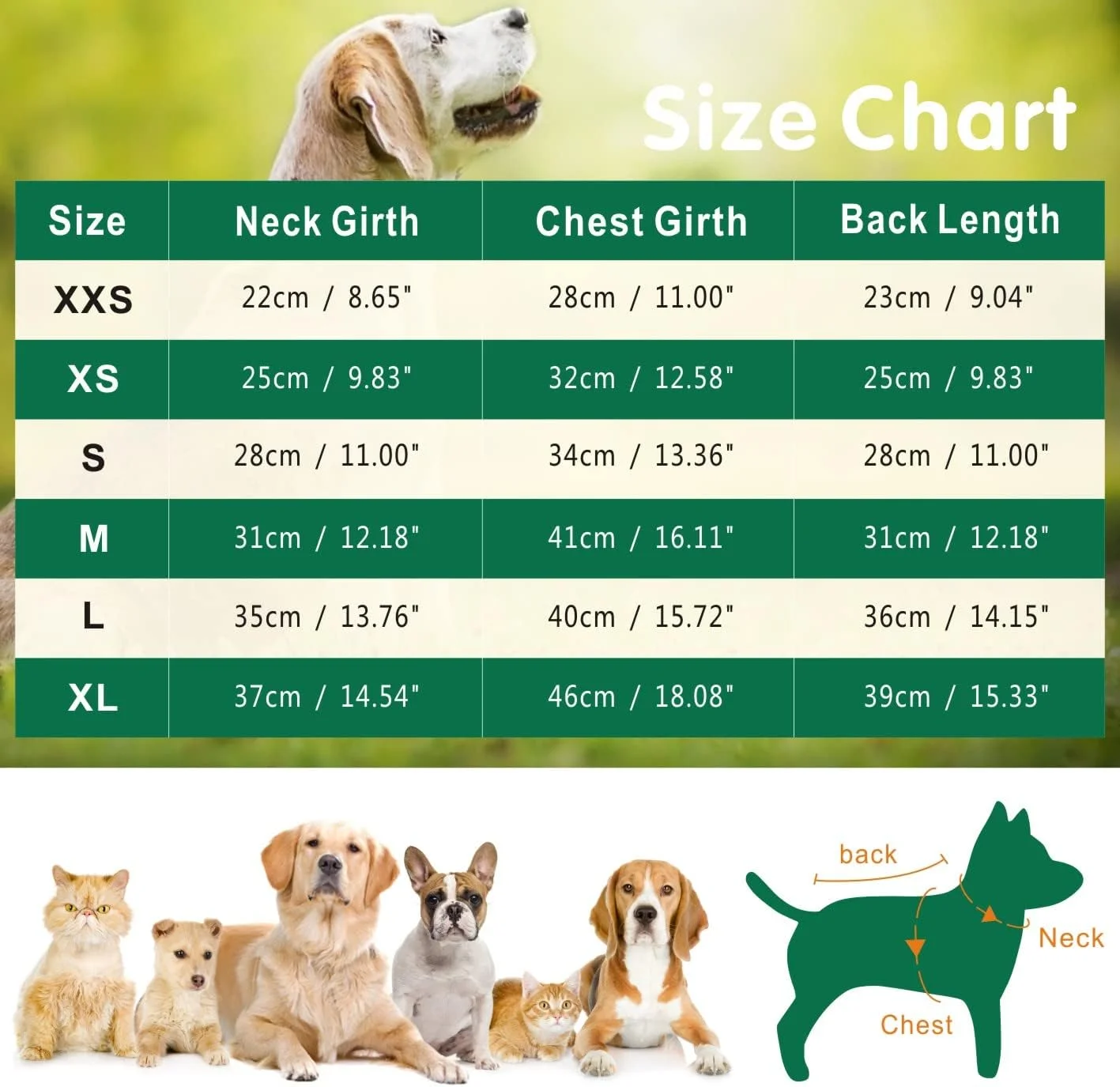 لباس نقاهت سگ، لباس عمل حیوانات خانگی، لباس نقاهت توله سگ، لباس محافظت از زخم، سگ ها، لباس جراحی برای سگ های ماده، نر، کوچک و متوسط، گربه ها (XXS، سبز)