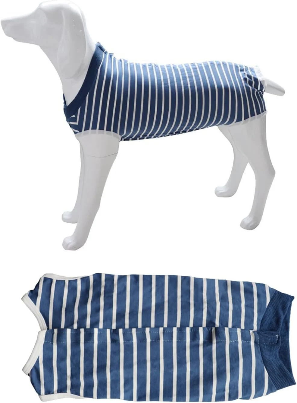 لباس نقاهت سگ، لباس حیوانات خانگی، لباس راه راه، لباس محافظ زخم، لباس خواب سگ - 1 عدد آبی لباس نقاهت سگ، لباس حیوانات خانگی، لباس راه راه، لباس محافظ زخم، لباس خواب سگ - 1 عدد آبی