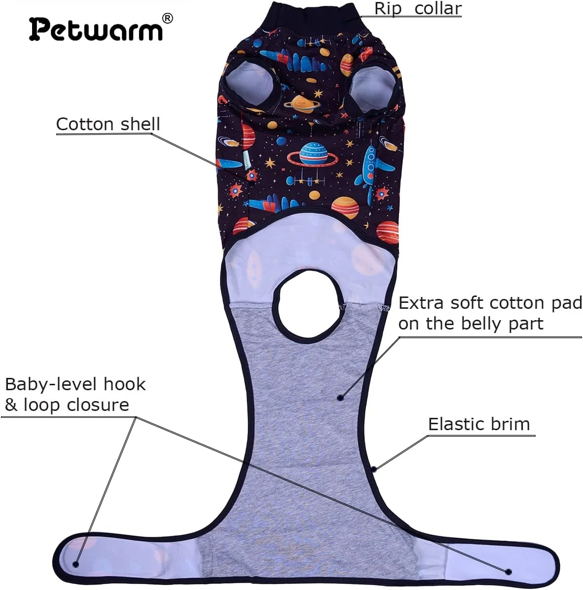 لباس ریکاوری حیوانات خانگی، لباس یکسره برای سگ ها، لباس ریکاوری برای سگ های نر و ماده، جایگزین قلاده الیزابت، طرح کهکشانی، مشکی طلایی، XS لباس ریکاوری حیوانات خانگی، لباس یکسره برای سگ ها، لباس ریکاوری برای سگ های نر و ماده، جایگزین قلاده الیزابت، طرح کهکشانی، مشکی طلایی، XS