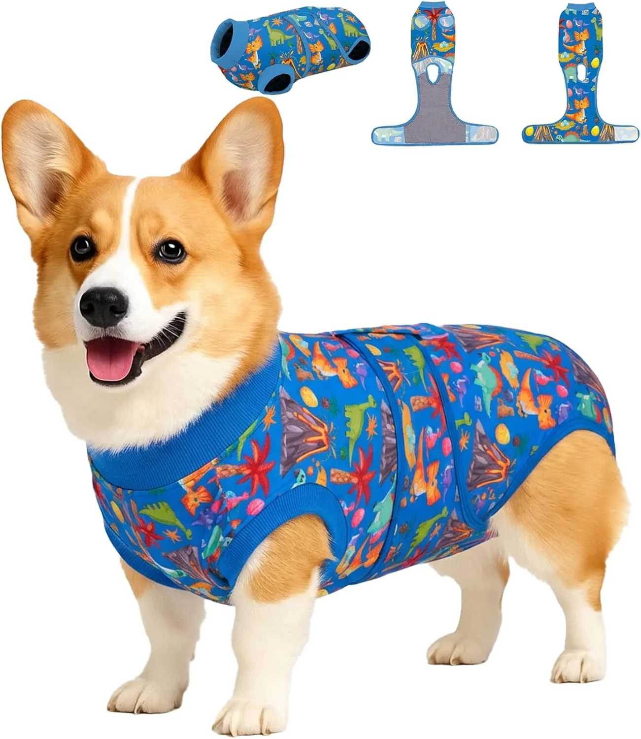 لباس ریکاوری سگ PetWarm، لباس جراحی برای سگ ها، لباس سرهمی برای سگ ها، لباس خواب ریکاوری جراحی ضد لیسیدن سگ، لباس بدن برای نواحی آسیب دیده شکمی و نواحی پوست حساس، طرح باغ وحش، آبی، سایز S لباس ریکاوری سگ PetWarm، لباس جراحی برای سگ ها، لباس سرهمی برای سگ ها، لباس خواب ریکاوری جراحی ضد لیسیدن سگ، لباس بدن برای نواحی آسیب دیده شکمی و نواحی پوست حساس، طرح باغ وحش، آبی، سایز S