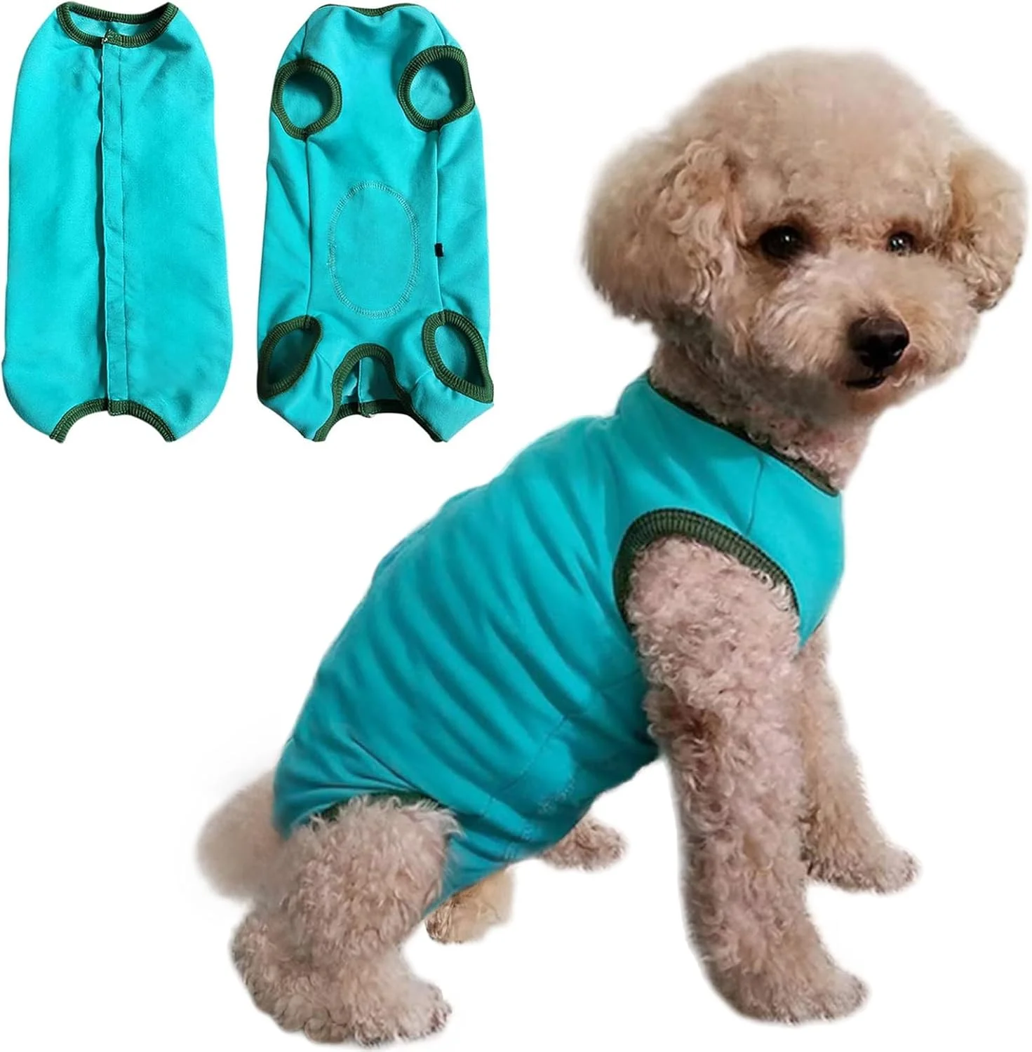 لباس نقاهت سگ بعد از جراحی، لباس محافظ جراحی سگ برای سگ های نر و ماده کوچک، لباس یکسره سگ برای محافظت از زخم جراحی (آبی-L) لباس نقاهت سگ بعد از جراحی، لباس محافظ جراحی سگ برای سگ های نر و ماده کوچک، لباس یکسره سگ برای محافظت از زخم جراحی (آبی-L)