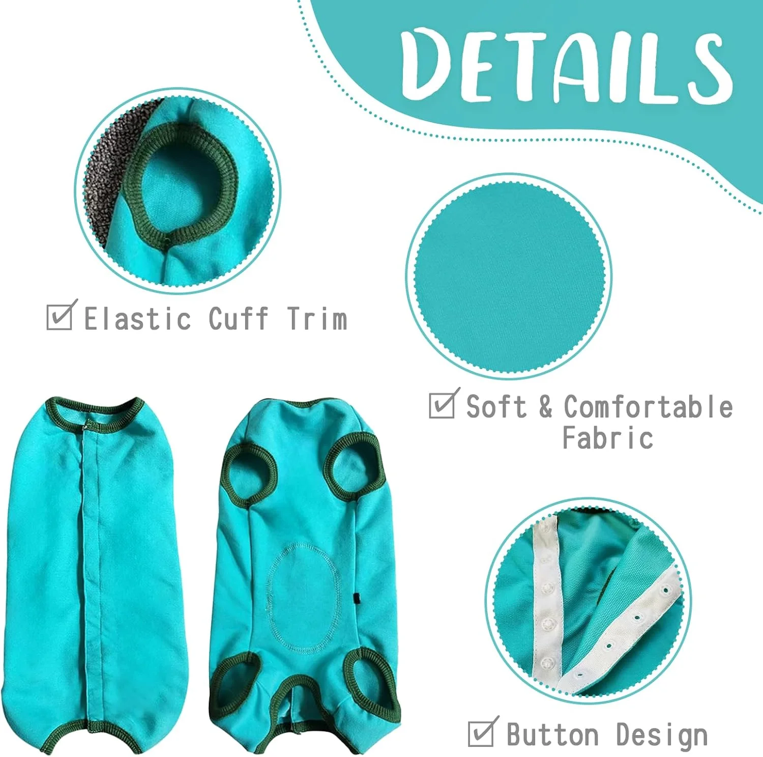 لباس نقاهت سگ بعد از جراحی، لباس محافظ جراحی سگ برای سگ های نر و ماده کوچک، لباس یکسره سگ برای محافظت از زخم جراحی (آبی-L) لباس نقاهت سگ بعد از جراحی، لباس محافظ جراحی سگ برای سگ های نر و ماده کوچک، لباس یکسره سگ برای محافظت از زخم جراحی (آبی-L)