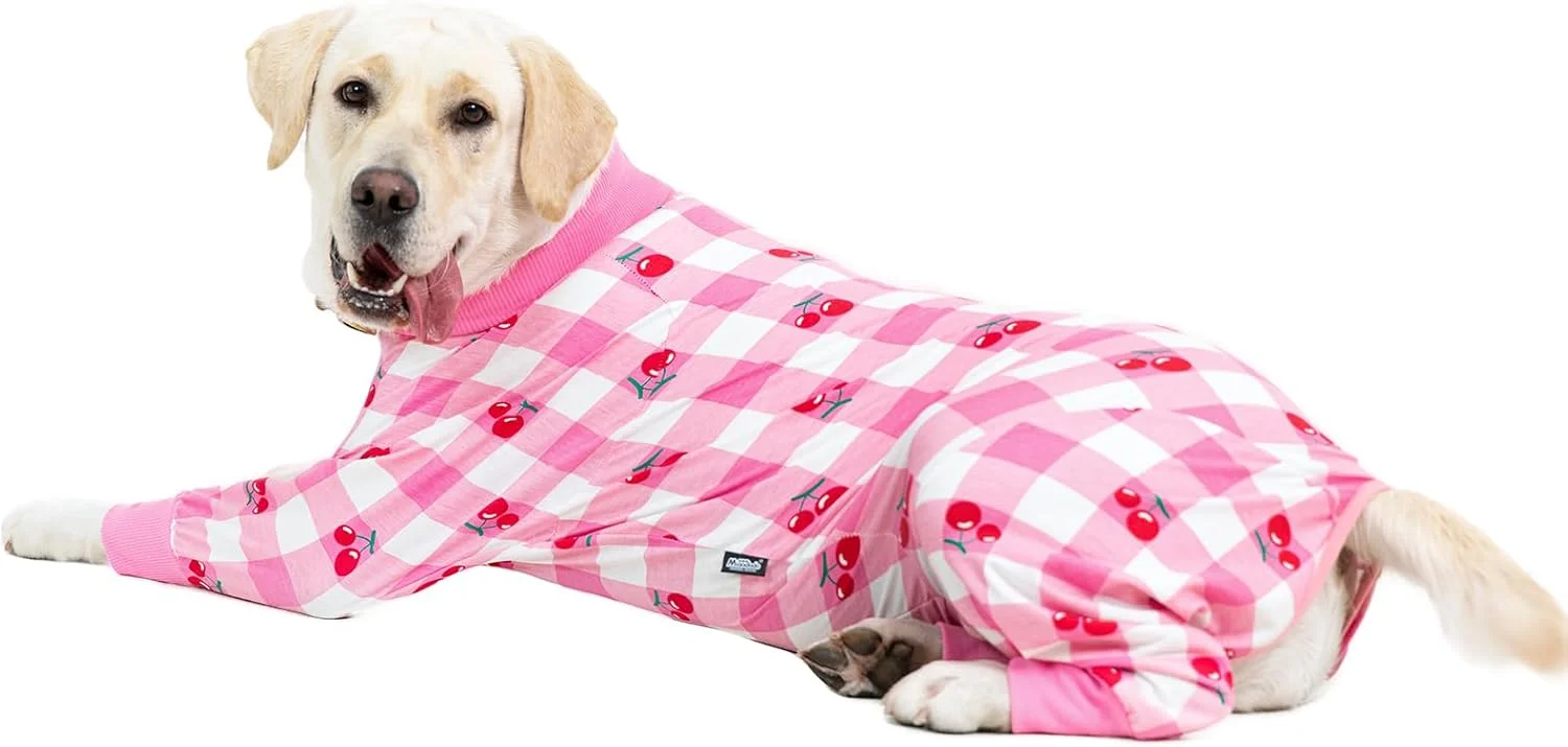 لباس نقاهت سگ صورتی مناسب سگ های ماده و نر بعد از جراحی، لباس یکسره سگ سایز متوسط و بزرگ، لباس نقاهت سبک وزن سگ برای جلوگیری از ریزش مو و لیسیدن زخم جراحی، لباس خواب سگ، پوشش کامل شکم لباس نقاهت سگ صورتی مناسب سگ های ماده و نر بعد از جراحی، لباس یکسره سگ سایز متوسط و بزرگ، لباس نقاهت سبک وزن سگ برای جلوگیری از ریزش مو و لیسیدن زخم جراحی، لباس خواب سگ، پوشش کامل شکم