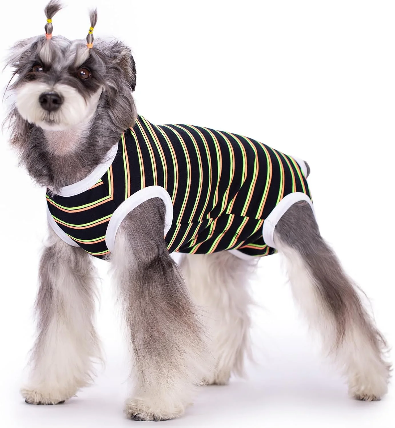 لباس نقاهت جراحی سگ و گربه کوکاستر، لباس بعد از عمل برای سگ های نر و ماده، نرم، راحت و تنفس پذیر (راه راه مشکی-L) لباس نقاهت جراحی سگ و گربه کوکاستر، لباس بعد از عمل برای سگ های نر و ماده، نرم، راحت و تنفس پذیر (راه راه مشکی-L)