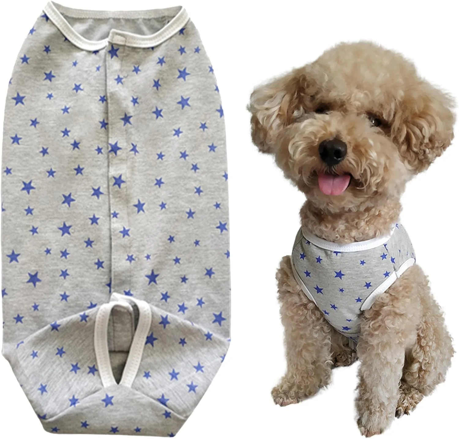 لباس نقاهت جراحی سگ خانگی Kukaster، لباس نقاهت برای سگ های کوچک و متوسط، لباس بعد از جراحی سگ برای توله سگ های نر و ماده (ستاره های خاکستری-M) لباس نقاهت جراحی سگ خانگی Kukaster، لباس نقاهت برای سگ های کوچک و متوسط، لباس بعد از جراحی سگ برای توله سگ های نر و ماده (ستاره های خاکستری-M)